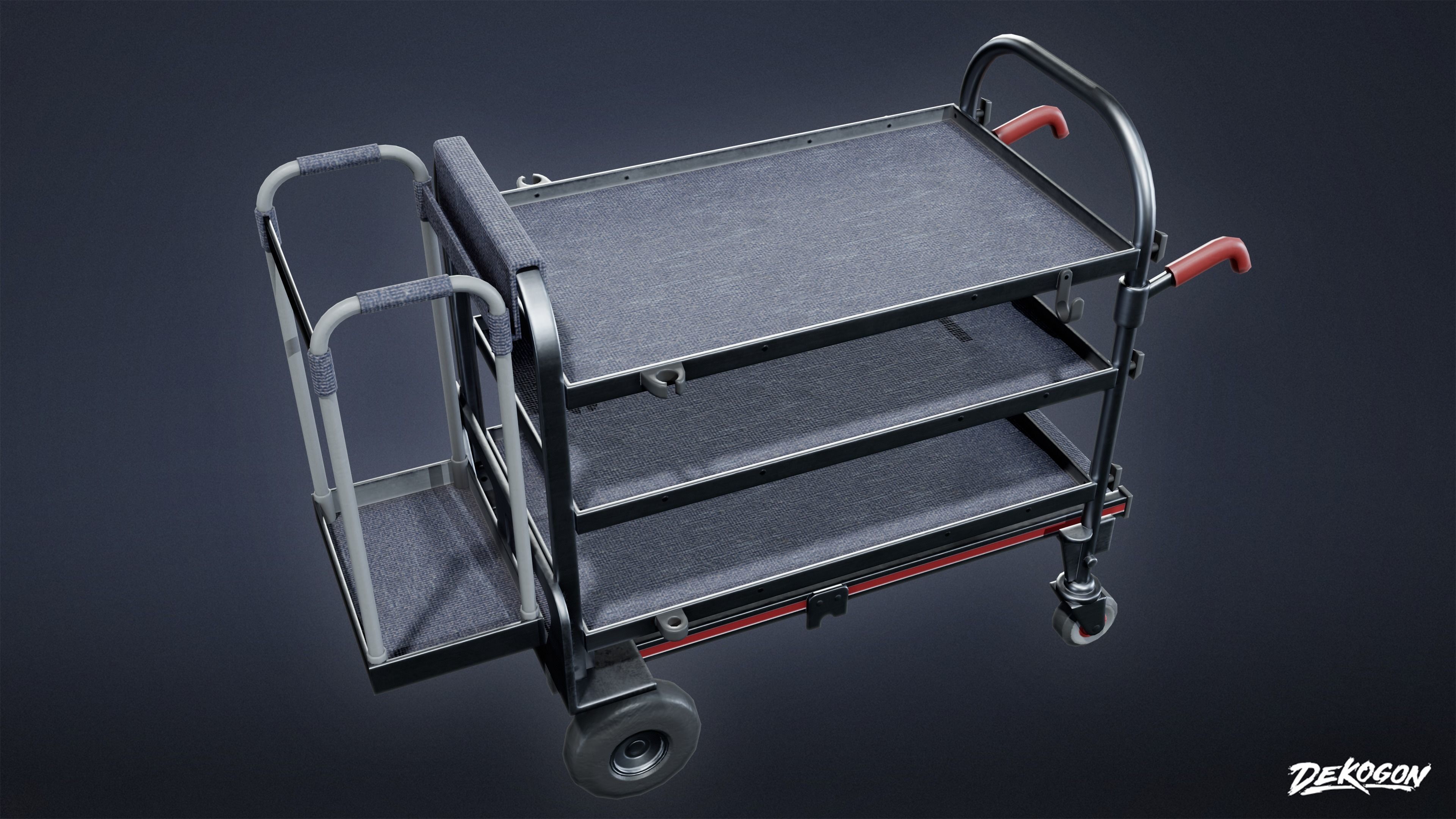 HOLLYWOOD - Production Trolly 03 - LOW POLY Low-poly 3D model_5