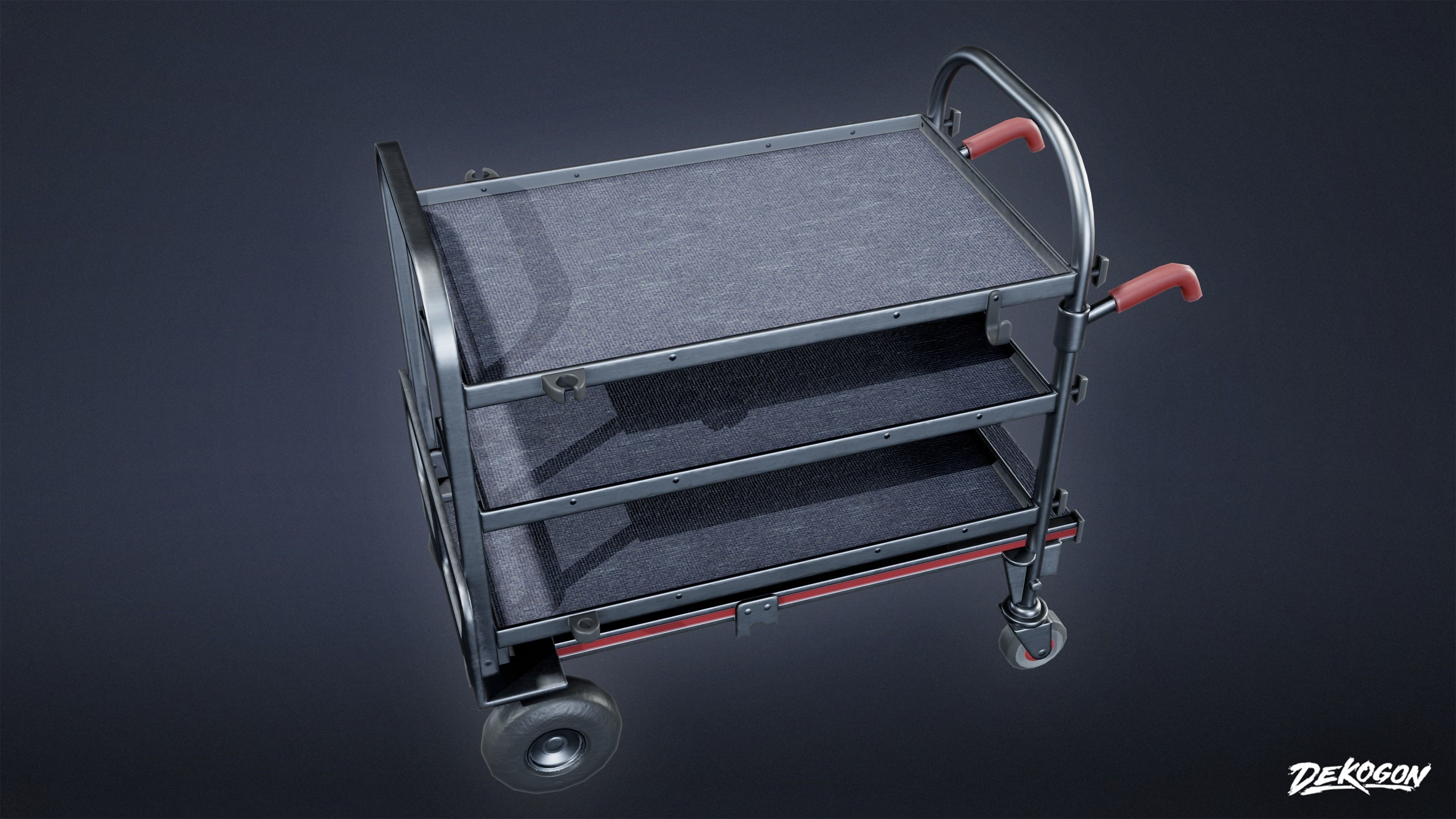 HOLLYWOOD - Production Trolly 03 - LOW POLY Low-poly 3D model_7