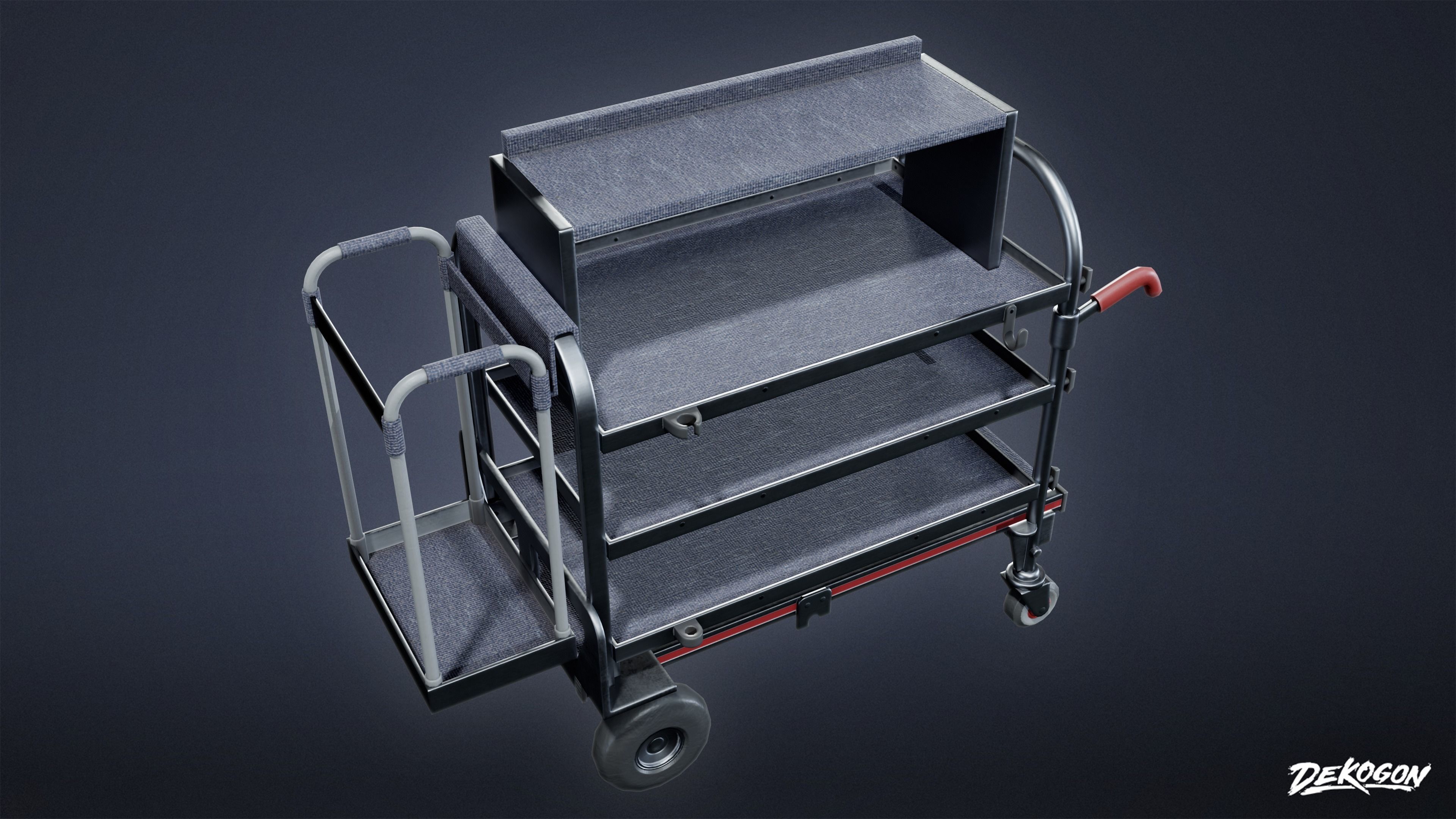 HOLLYWOOD - Production Trolly 03 - LOW POLY Low-poly 3D model_4