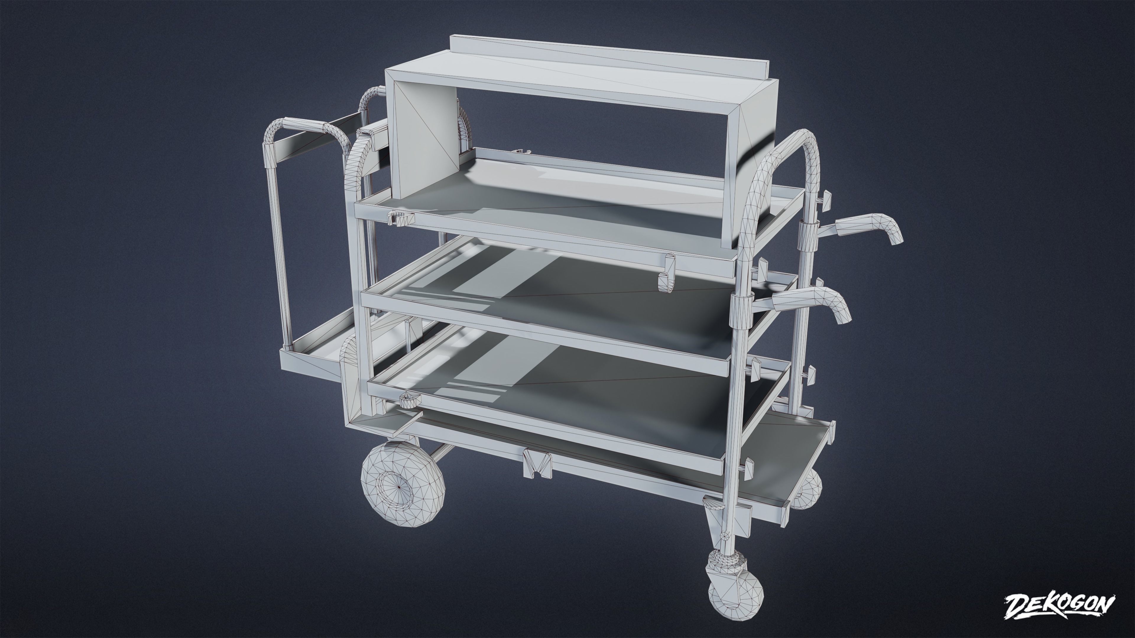 HOLLYWOOD - Production Trolly 03 - LOW POLY Low-poly 3D model_2