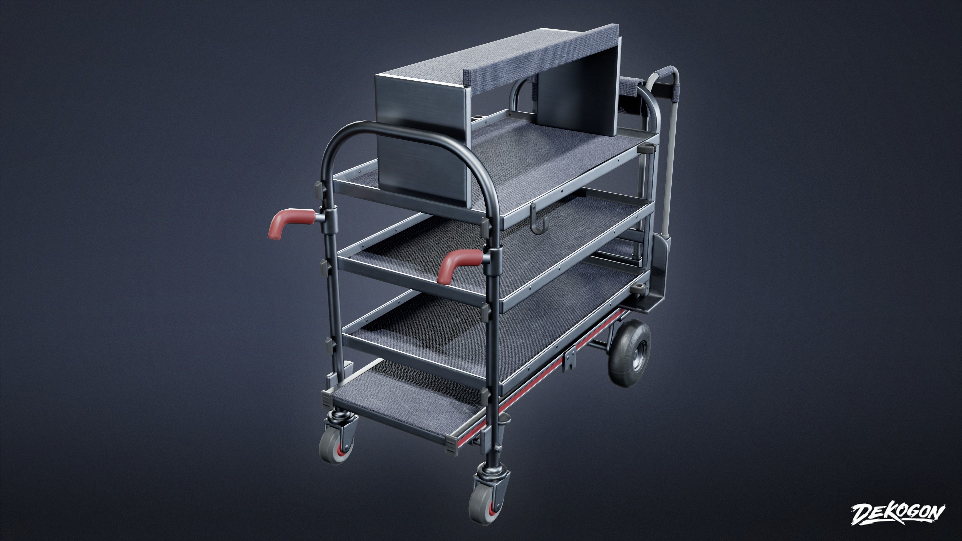 HOLLYWOOD - Production Trolly 03 - LOW POLY Low-poly 3D model_3
