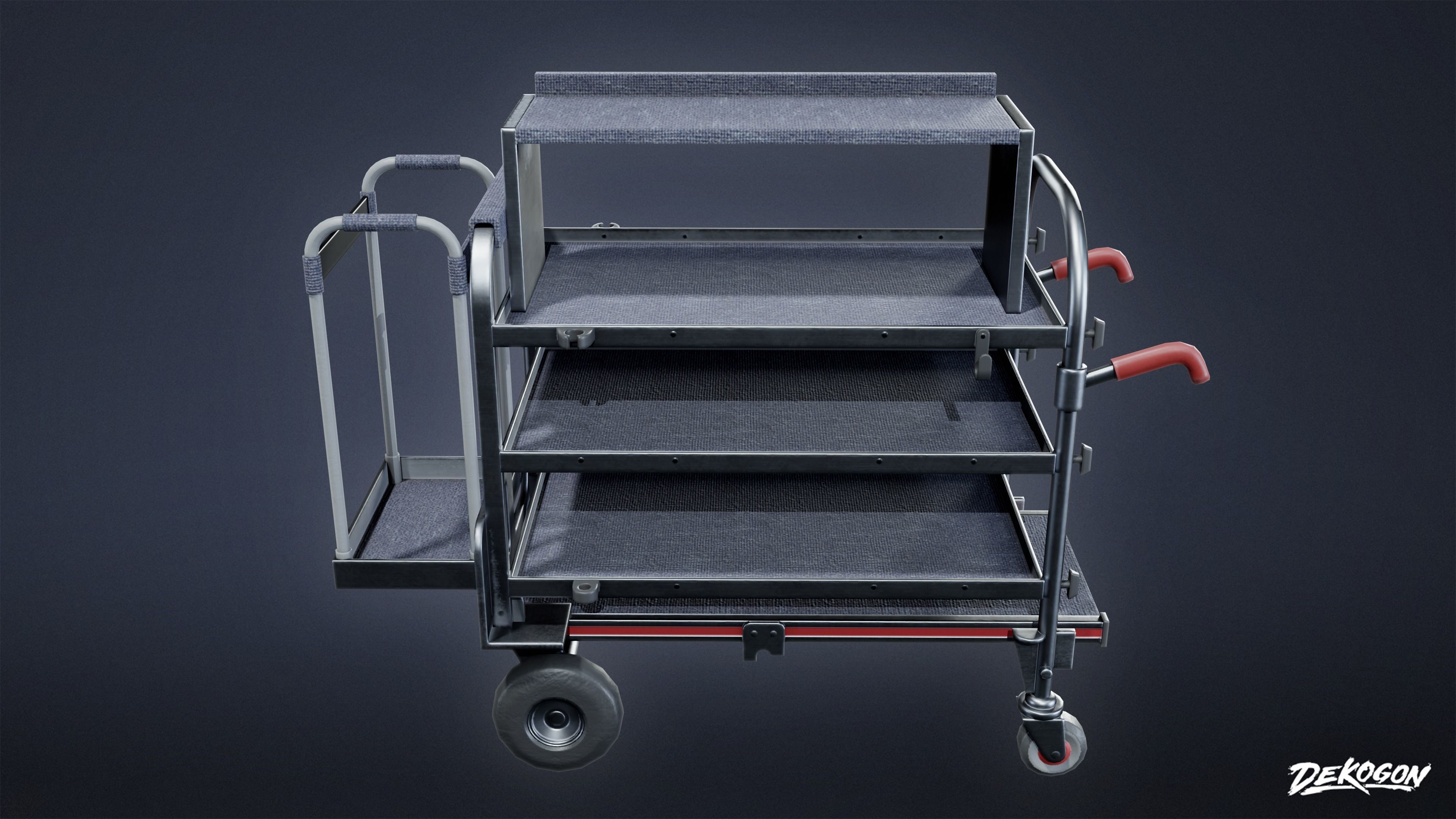 HOLLYWOOD - Production Trolly 03 - LOW POLY Low-poly 3D model_1