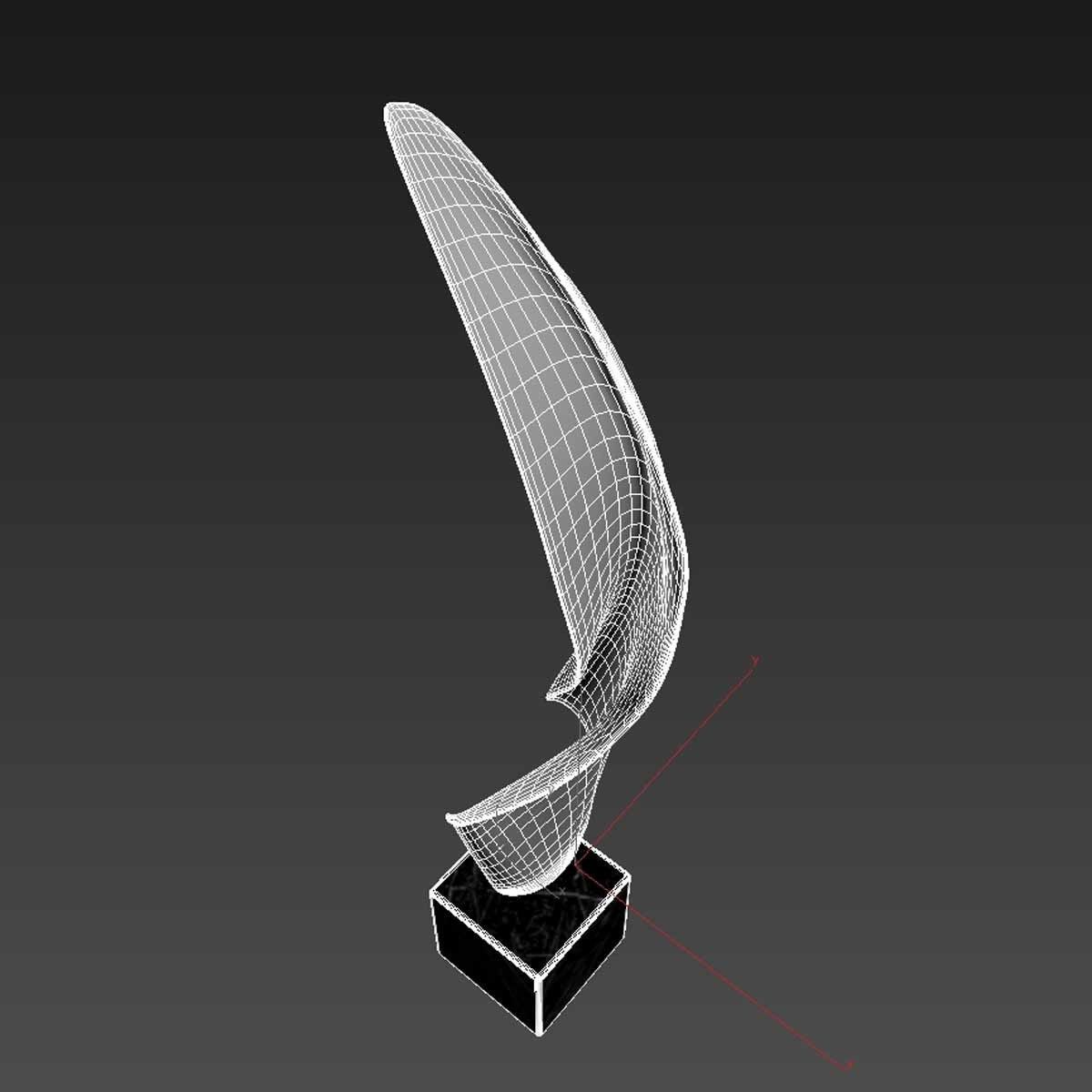 Tanis Saxby abstract sculpture 3D model_5