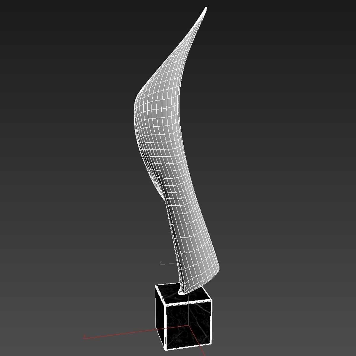 Tanis Saxby abstract sculpture 3D model_7