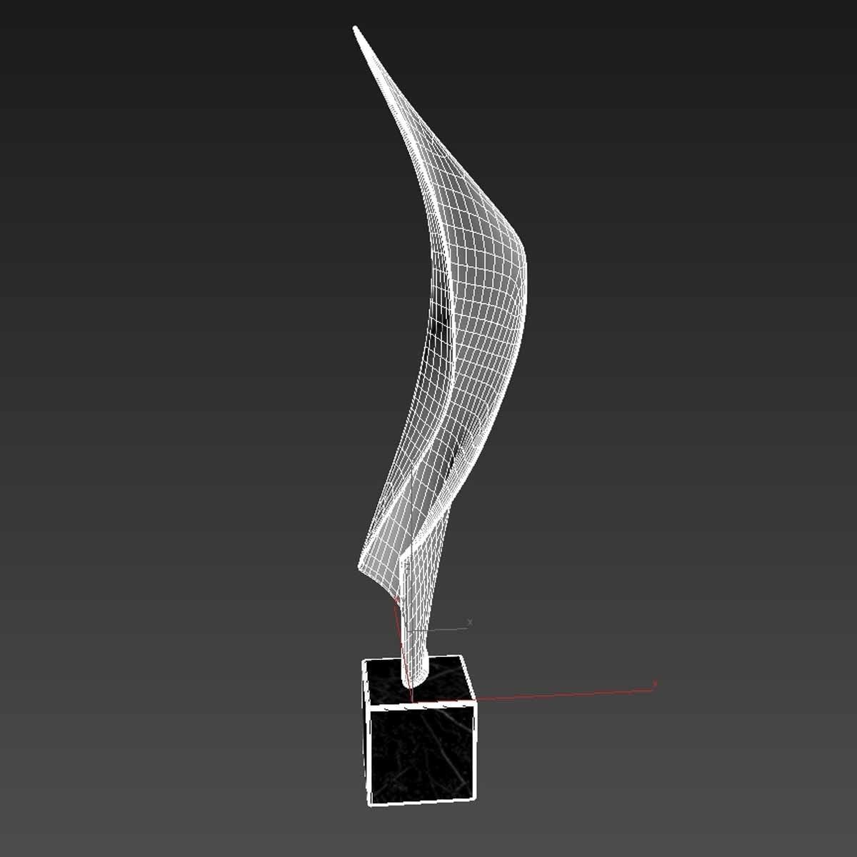 Tanis Saxby abstract sculpture 3D model_8