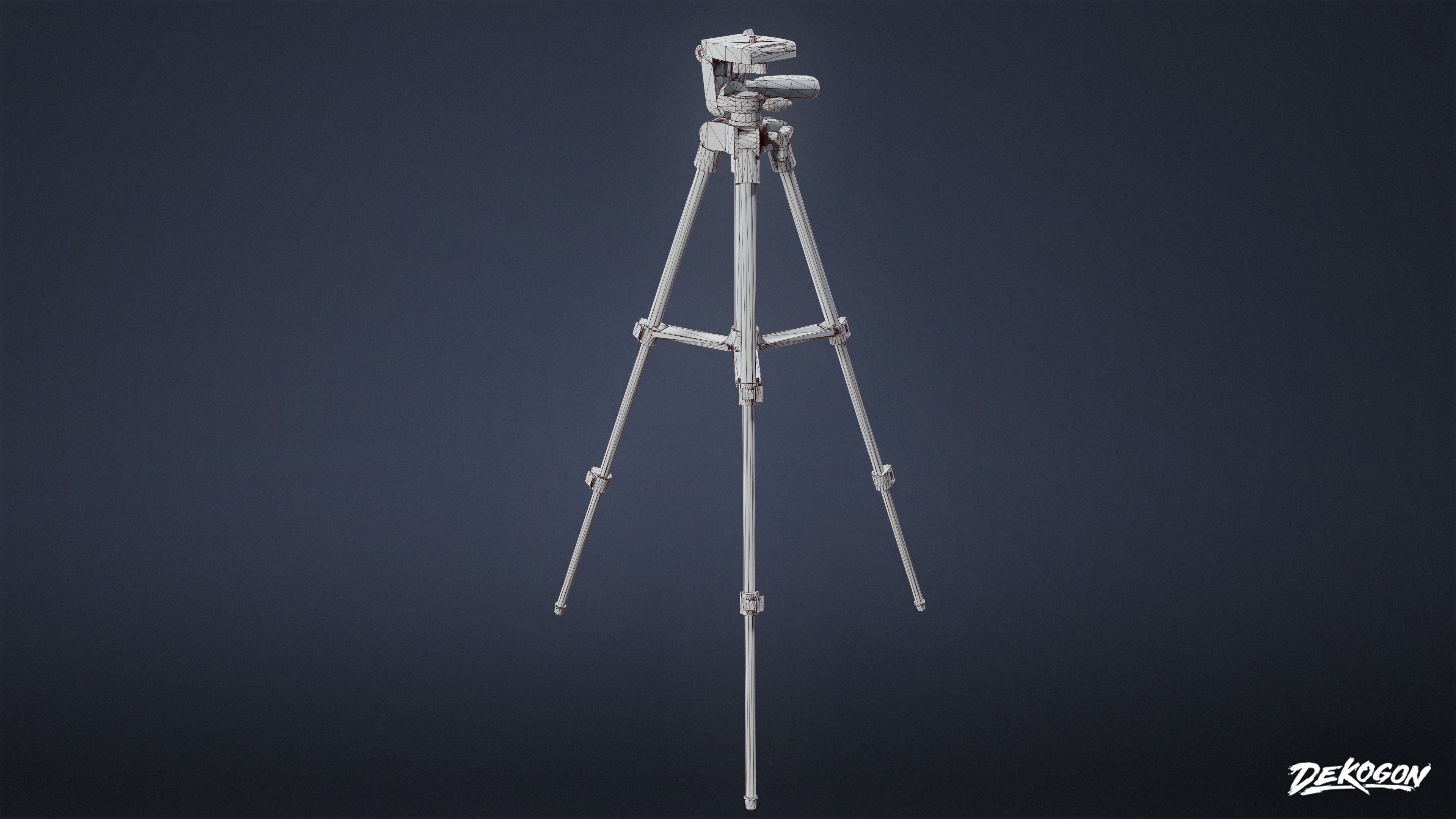 HOLLYWOOD - Tripod 01 - LOW POLY Low-poly 3D model_1