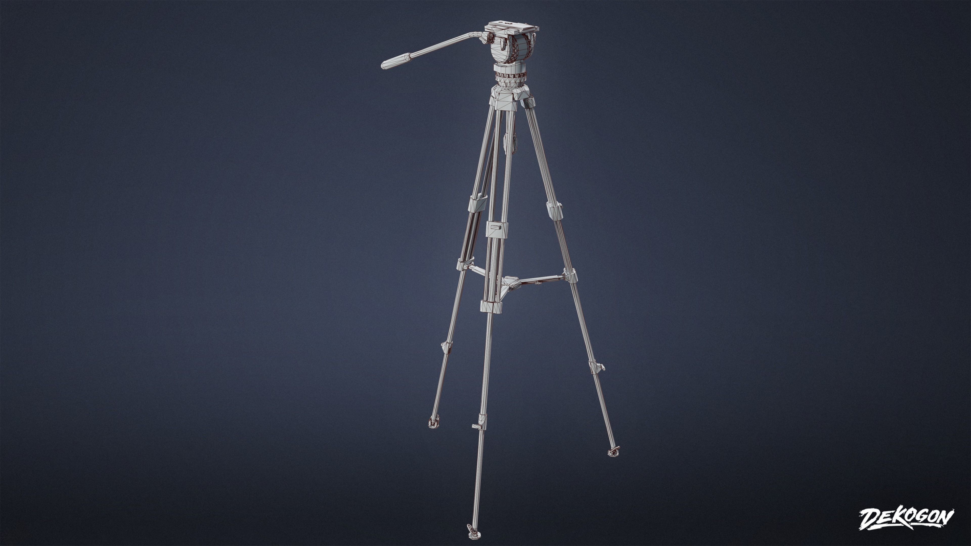 HOLLYWOOD - Tripod 02 - LOW POLY Low-poly 3D model_1