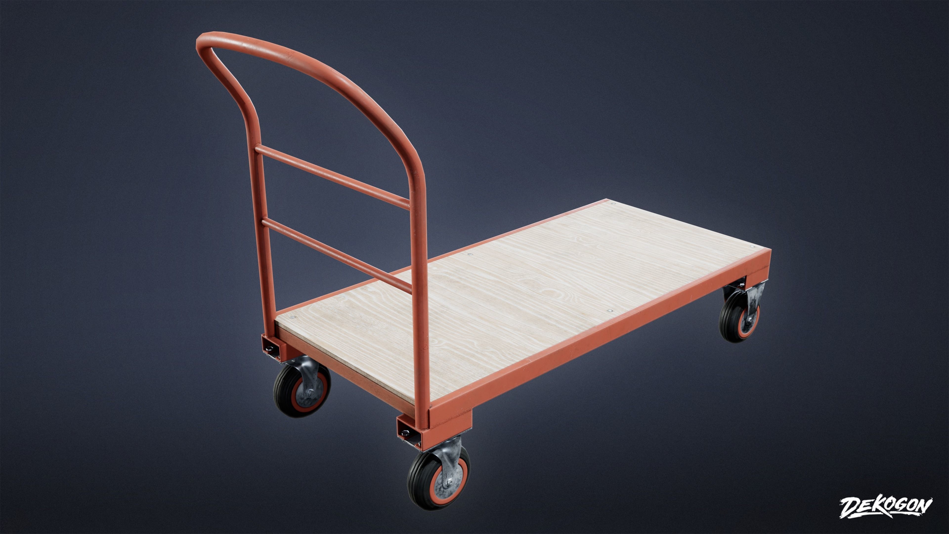 HOLLYWOOD - Trolley 02 - LOW POLY Low-poly 3D model_1