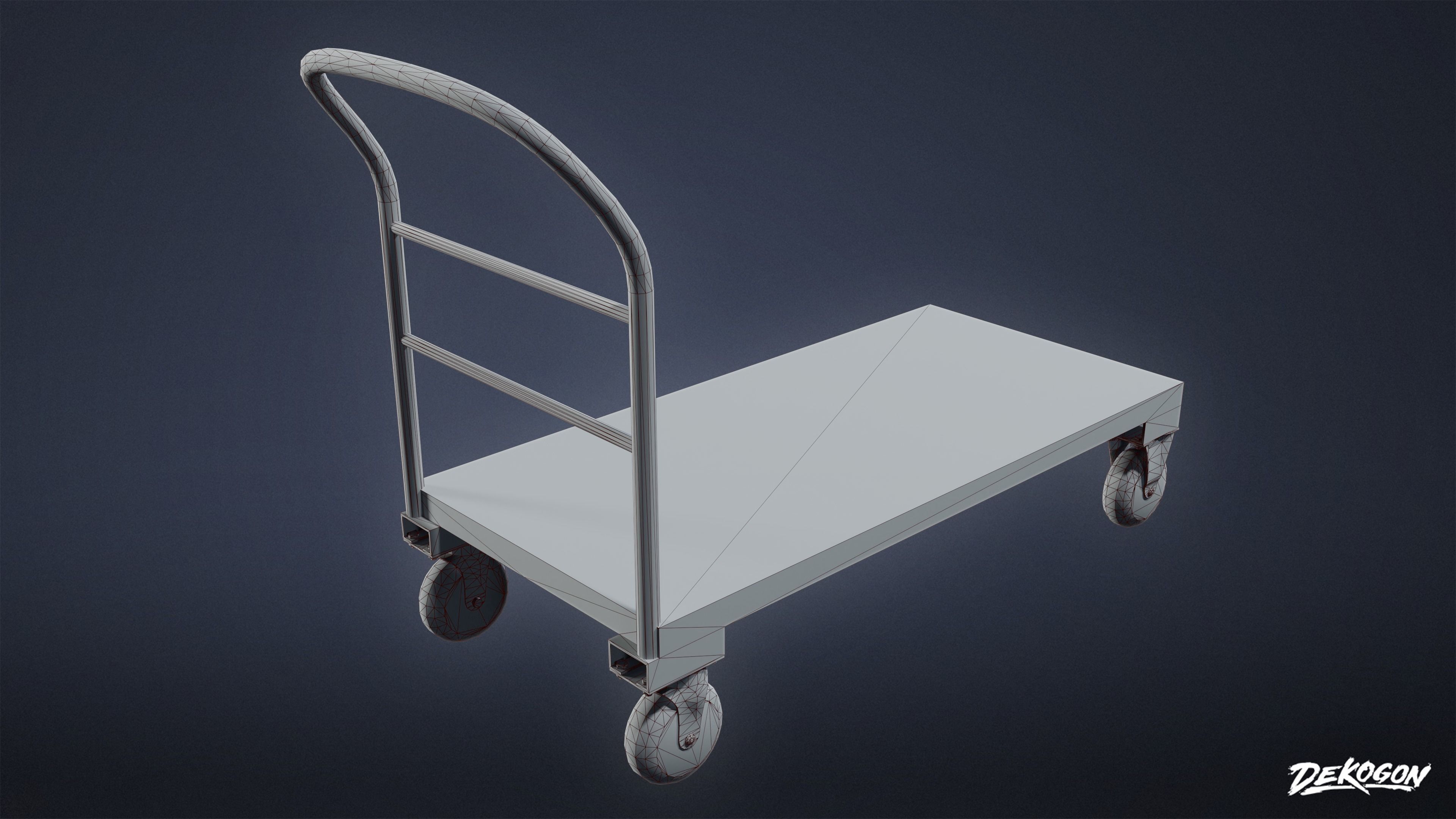 HOLLYWOOD - Trolley 02 - LOW POLY Low-poly 3D model_2