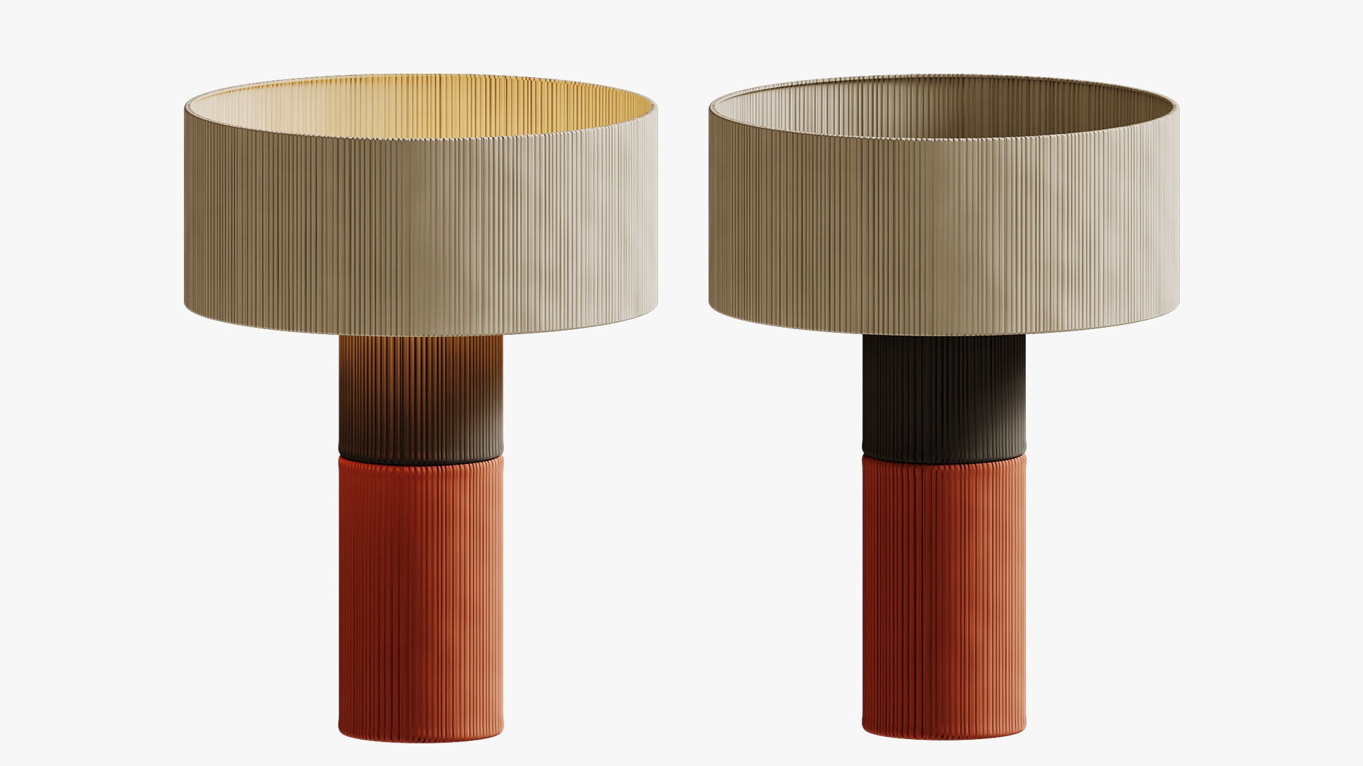 Table lamp Terra TB and brown 3D model_2
