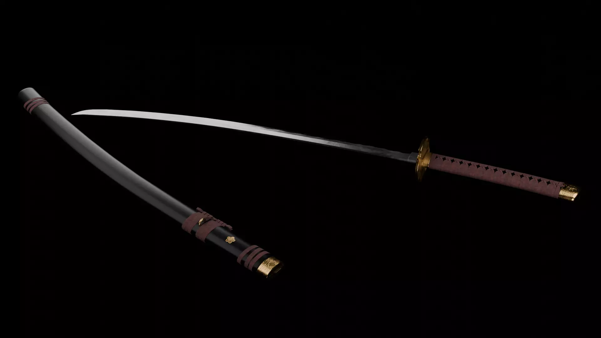 Katana Low-poly 3D model