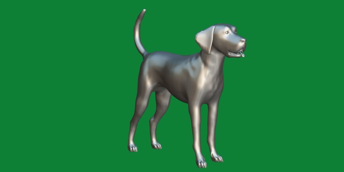 English Foxhound Dog 3D model_10