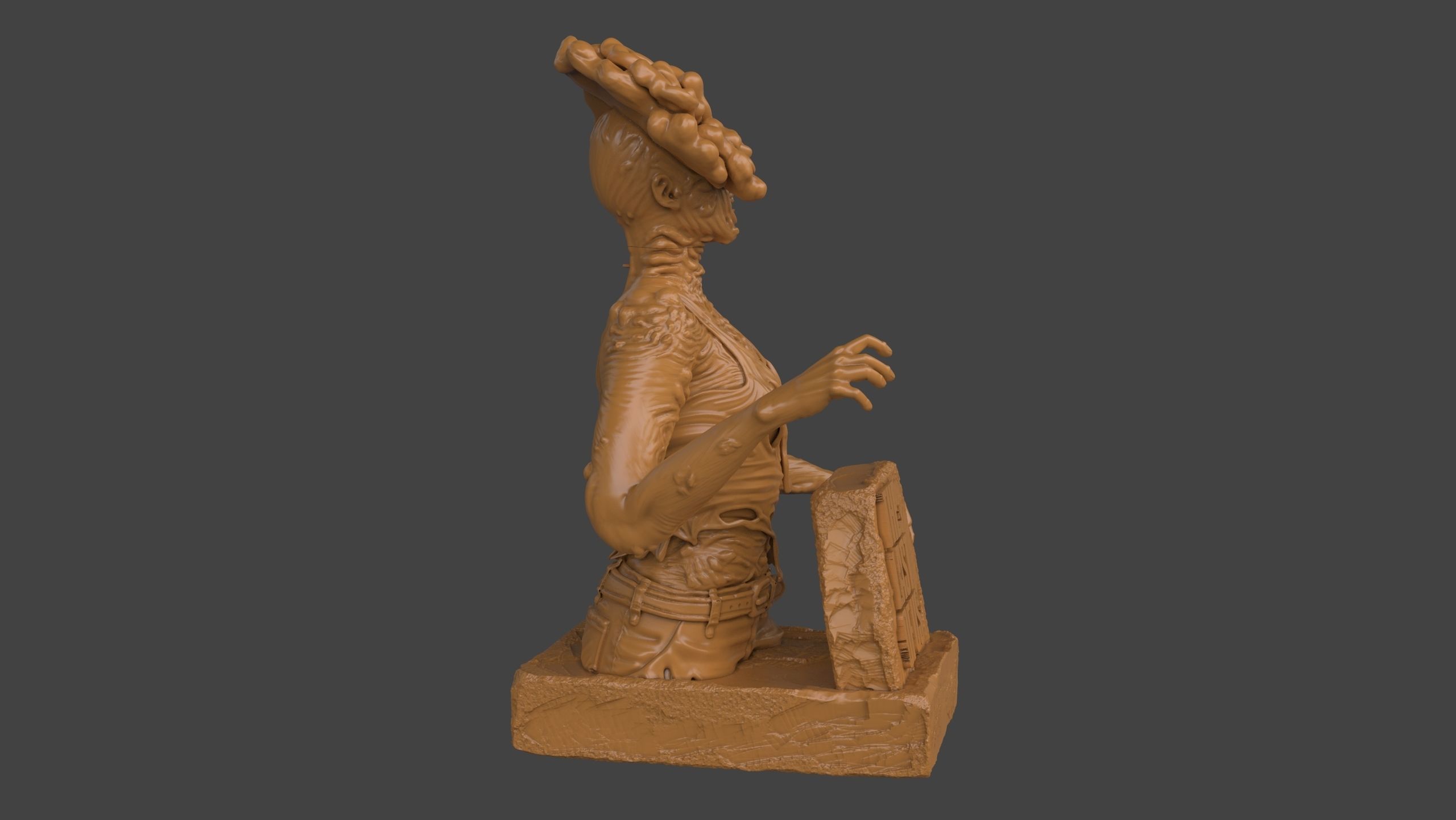 Clicker Bust 3D print model_3