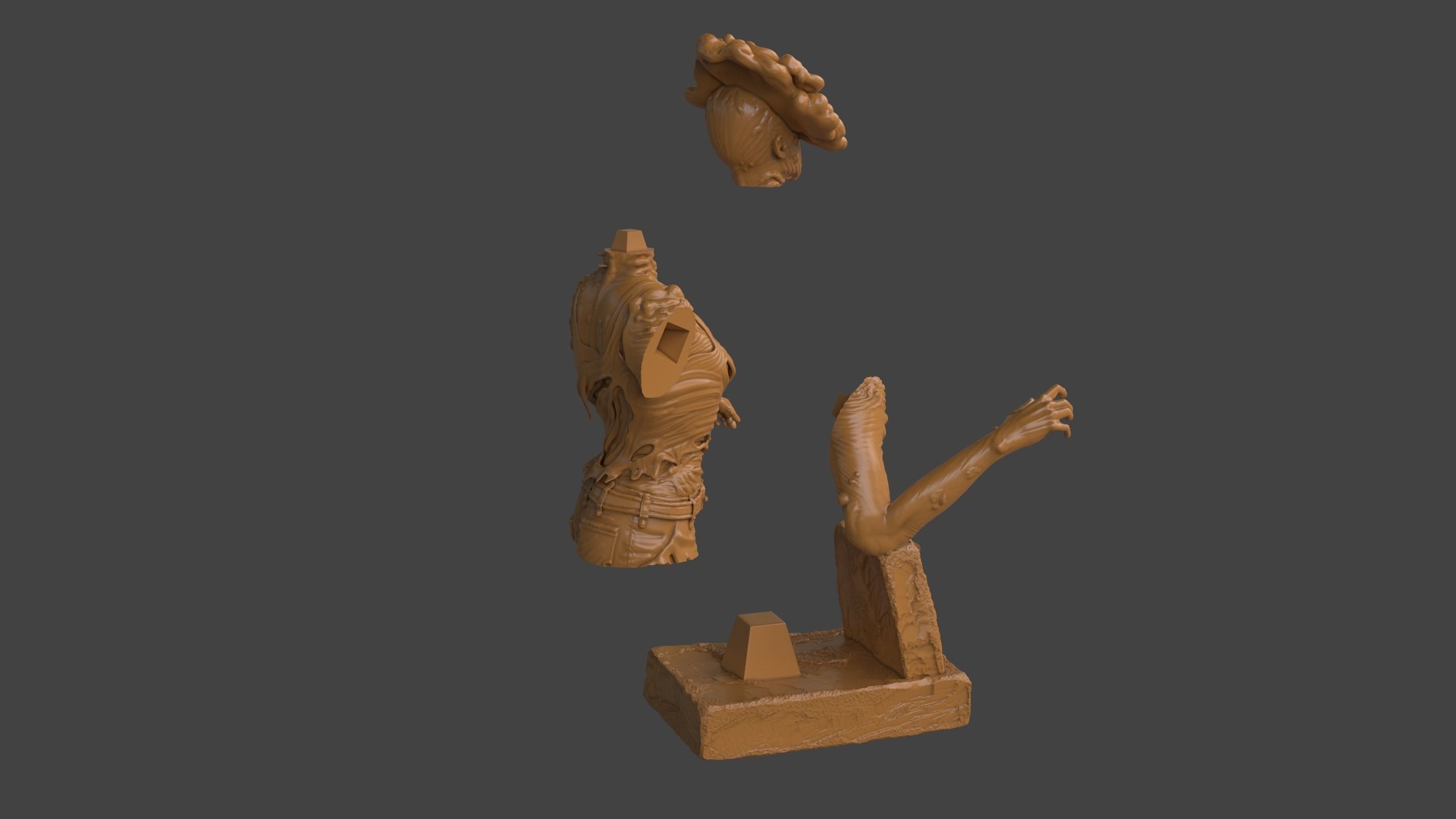 Clicker Bust 3D print model_11