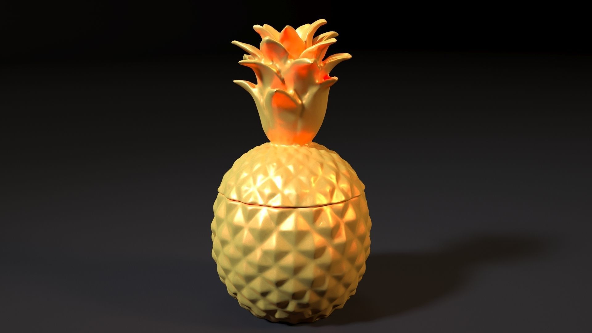 Pineapple box 3D print model_0