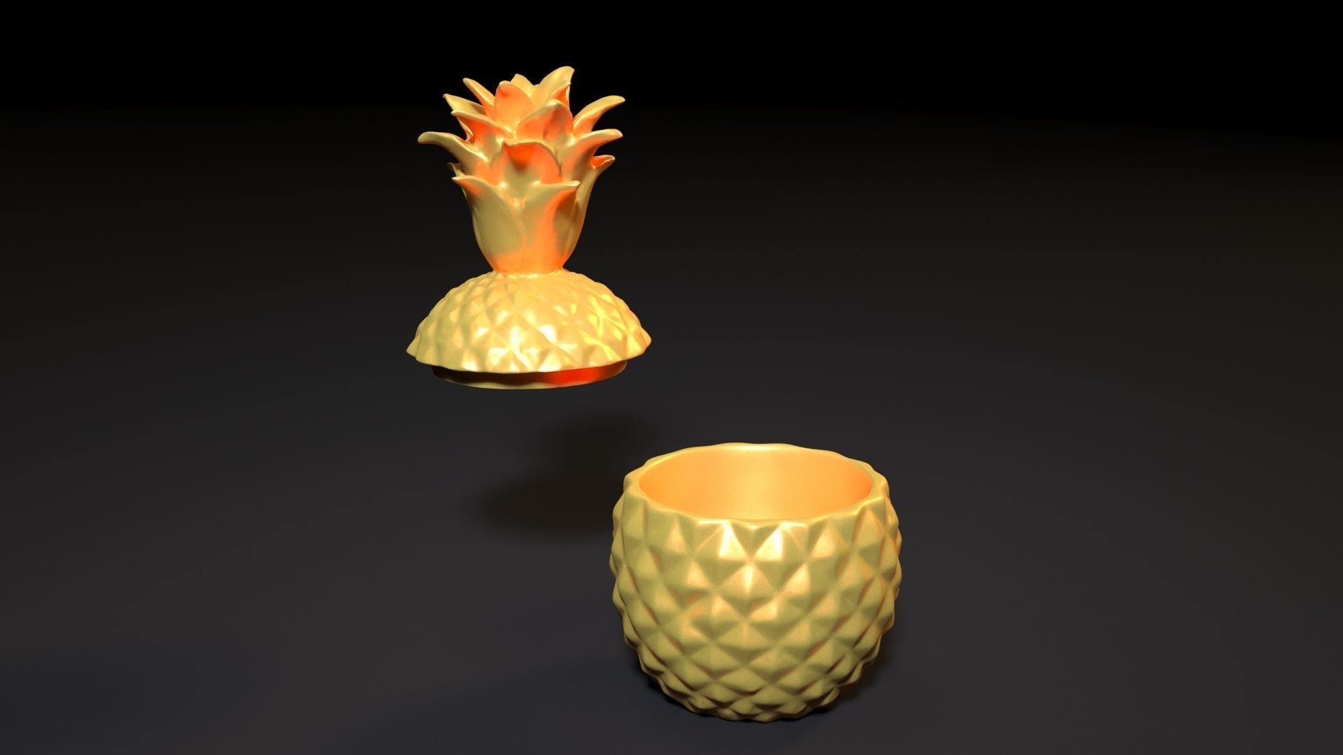Pineapple box 3D print model_13