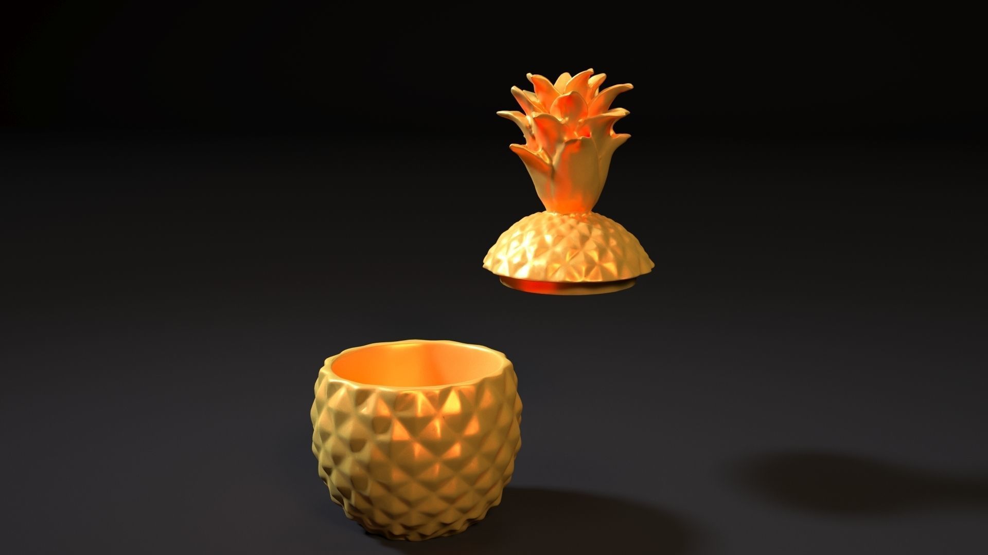Pineapple box 3D print model_1