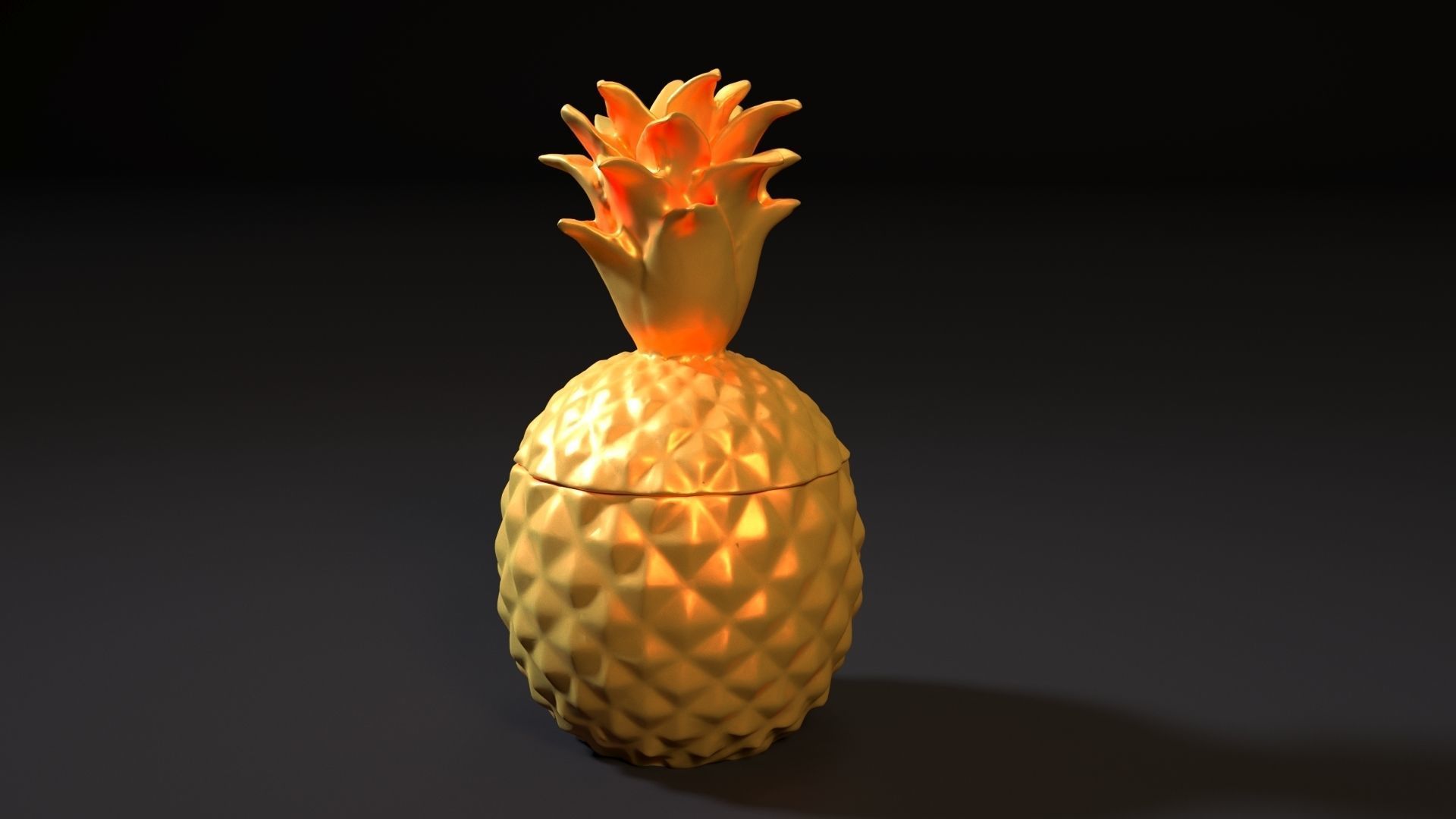 Pineapple box 3D print model_2