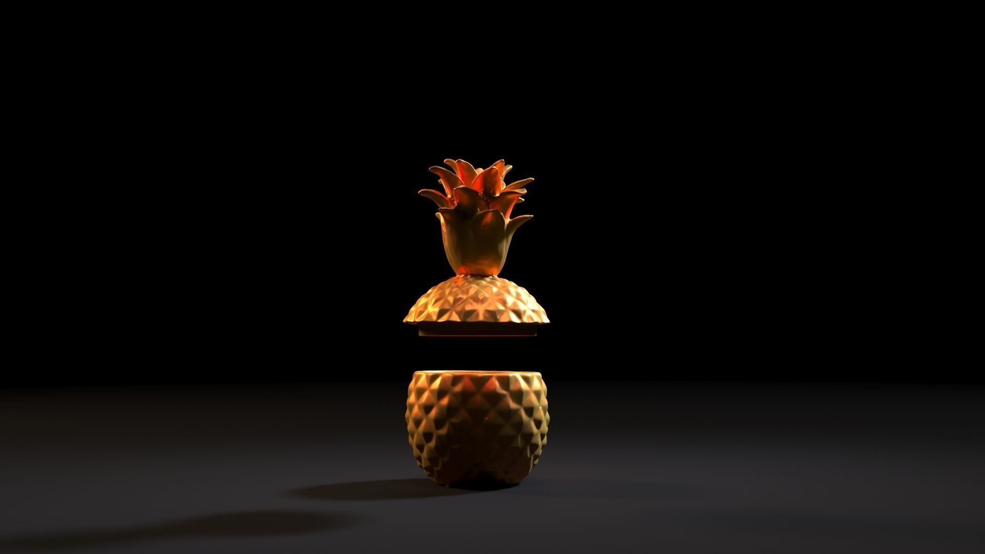 Pineapple box 3D print model_7