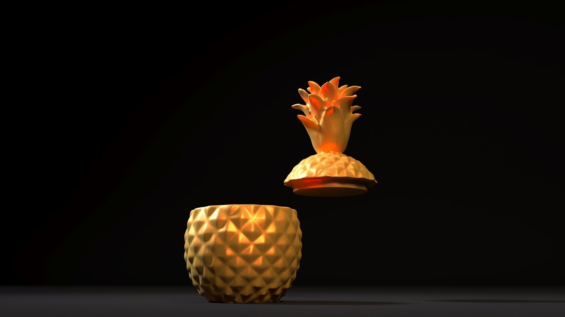 Pineapple box 3D print model_18