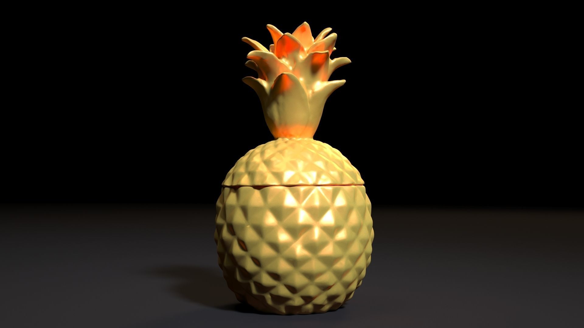 Pineapple box 3D print model_12
