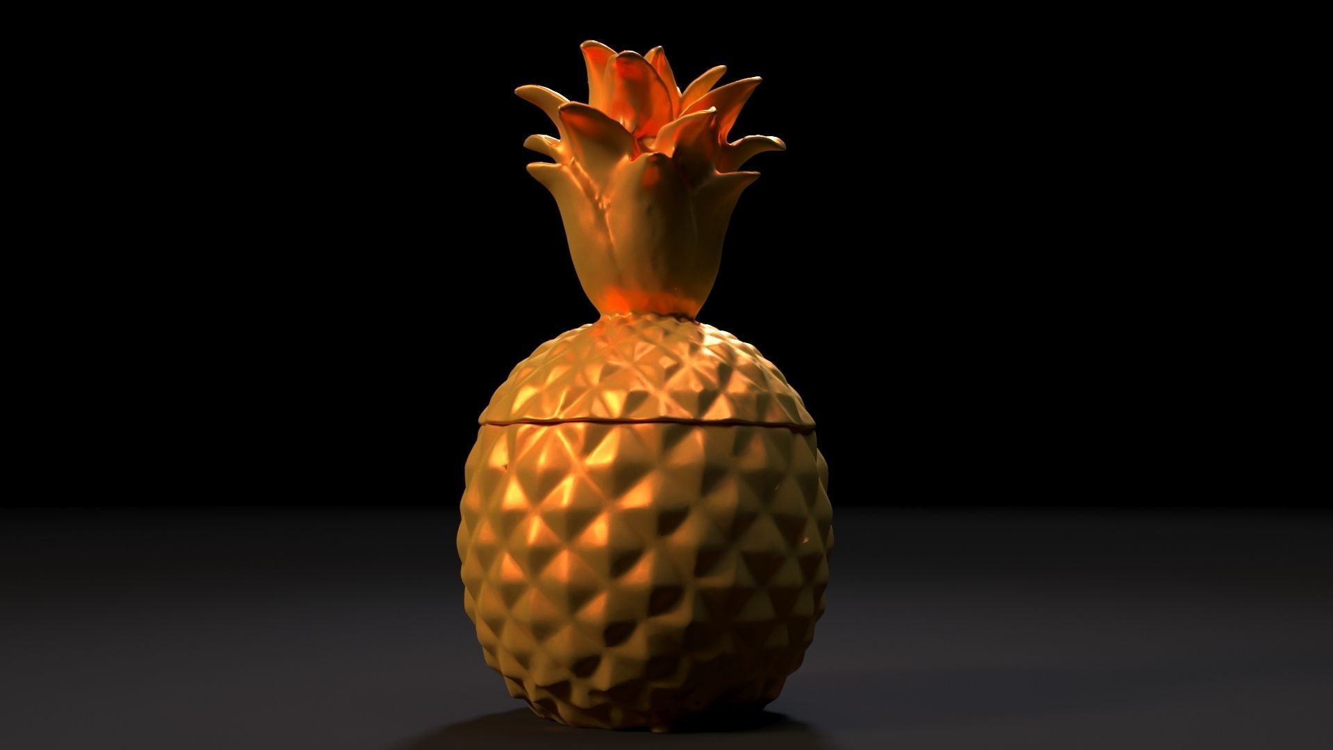 Pineapple box 3D print model_6