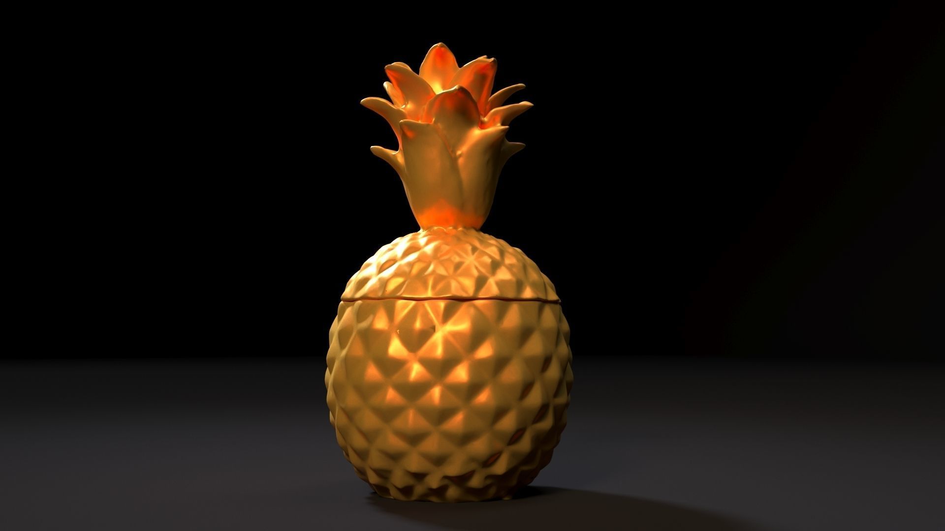 Pineapple box 3D print model_4