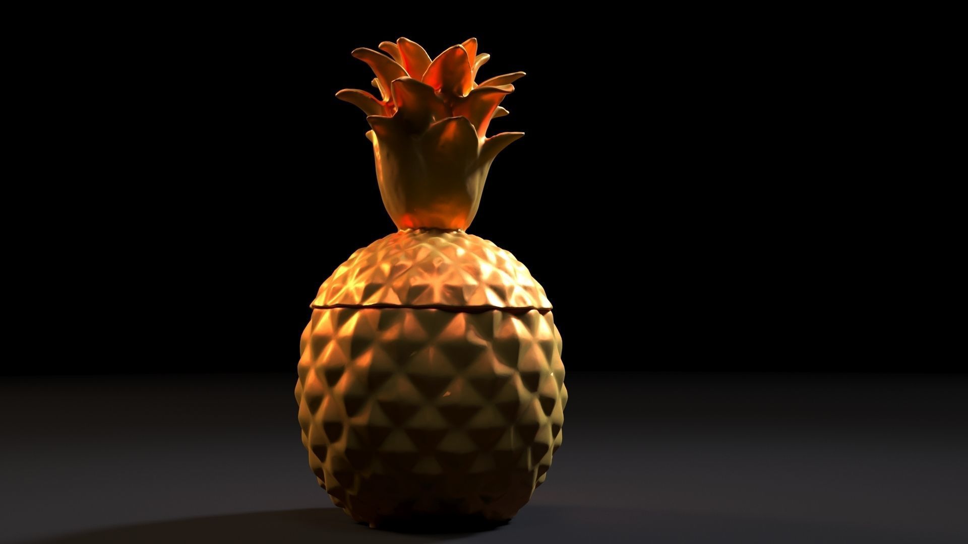Pineapple box 3D print model_8