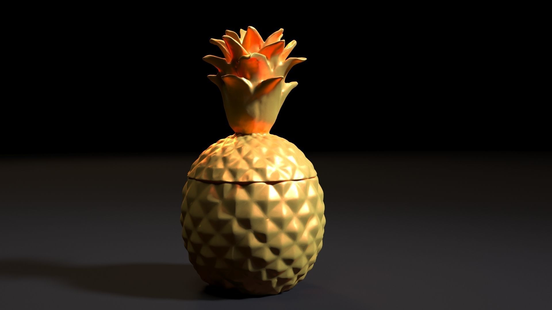 Pineapple box 3D print model_10