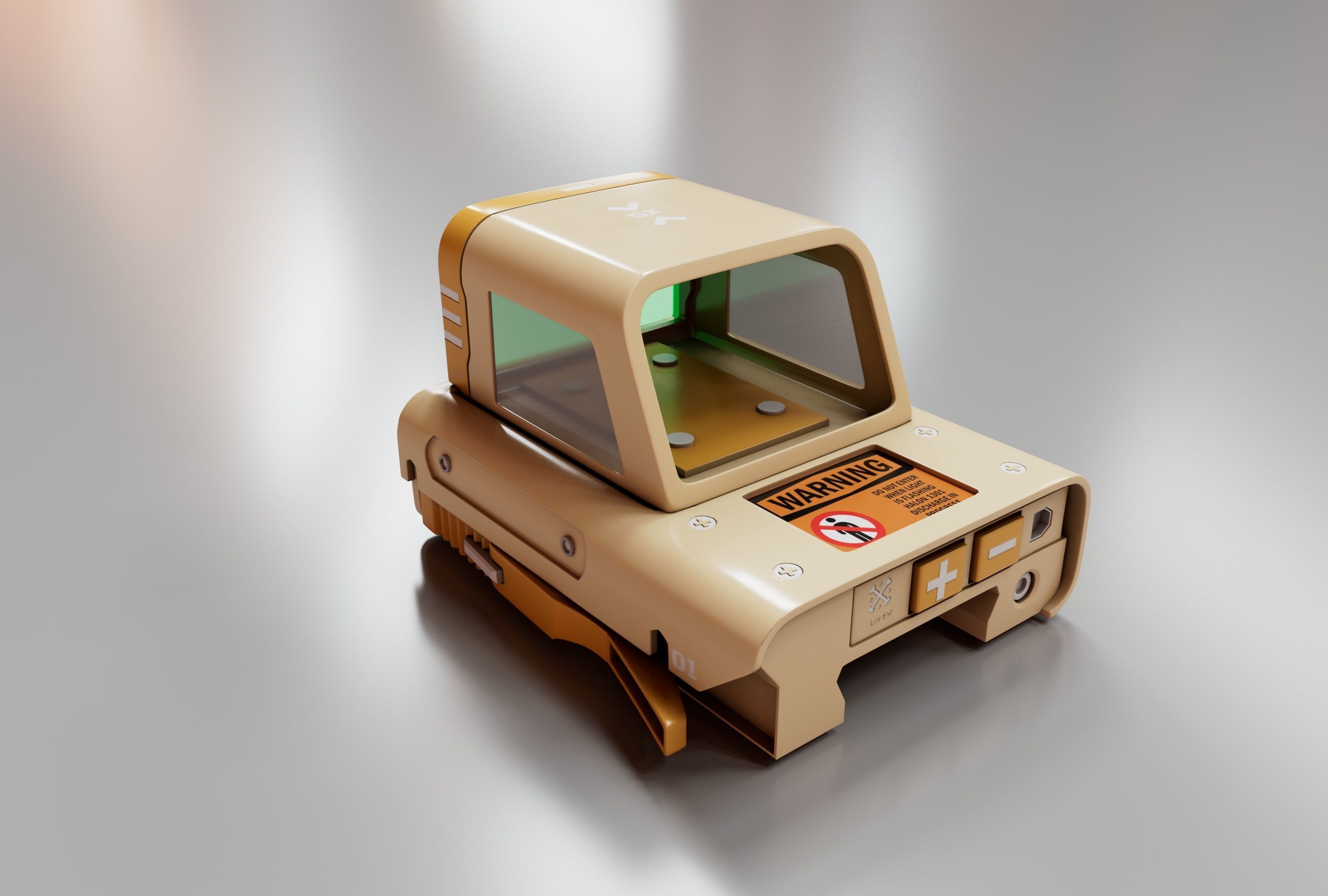 SharpFocus Telescopic Sight V1 Low-poly 3D model_1