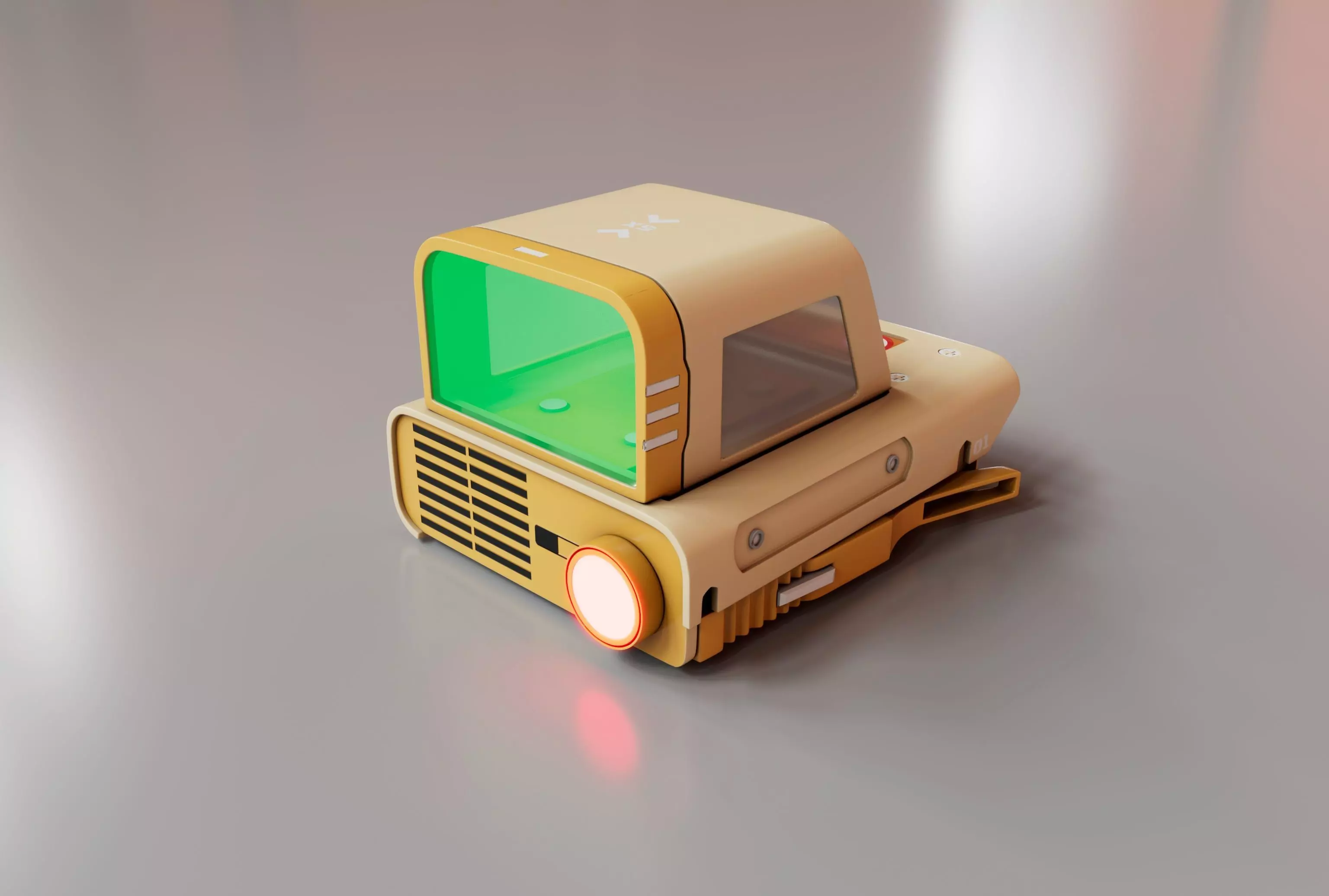 SharpFocus Telescopic Sight V1 Low-poly 3D model_0