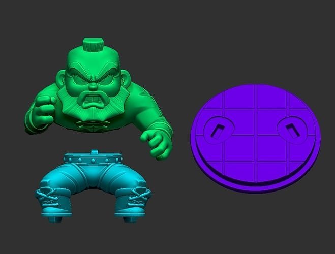 ZANGIEF- STREET FIGHTER - chibi 3D print model