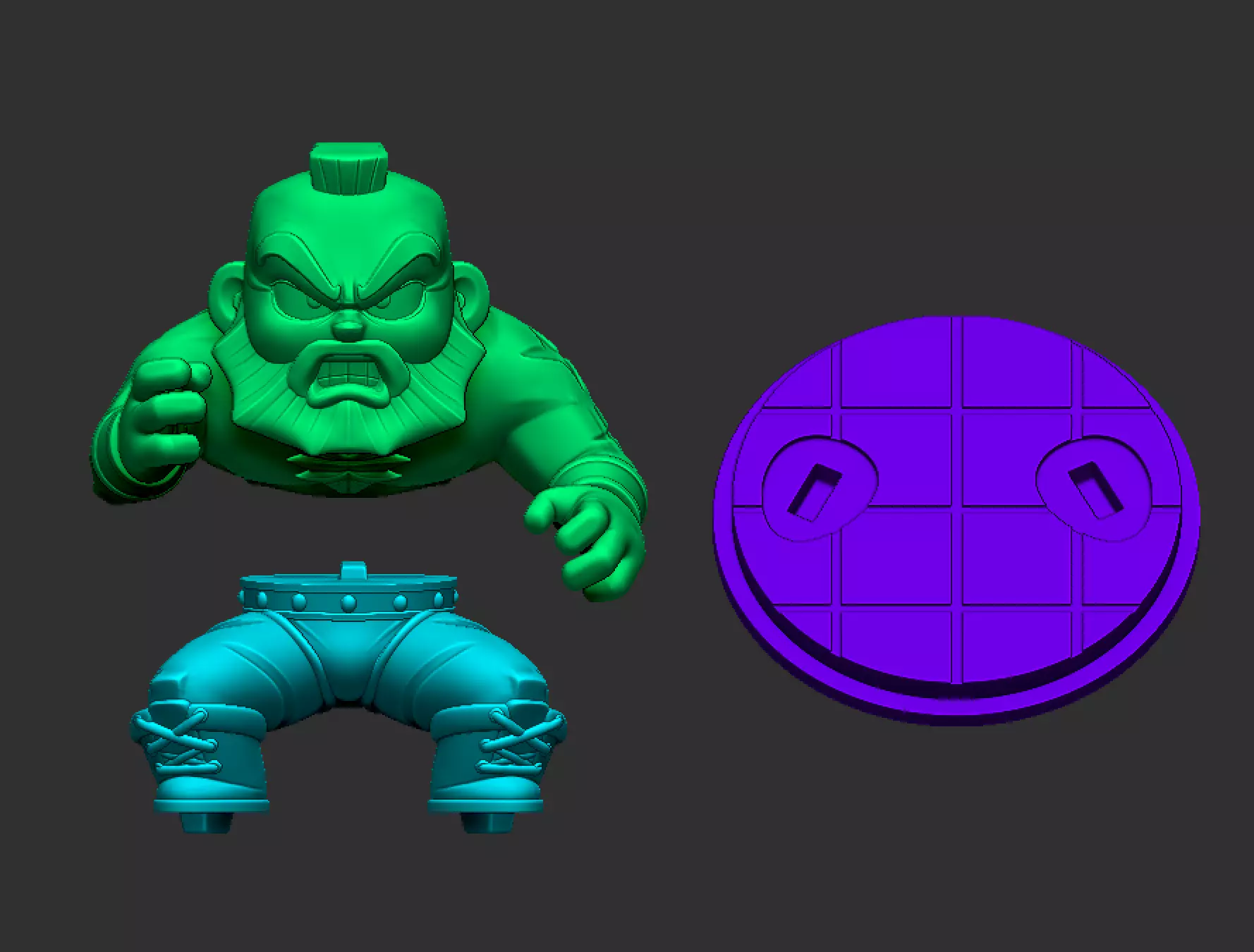 ZANGIEF- STREET FIGHTER - chibi 3D print model_0