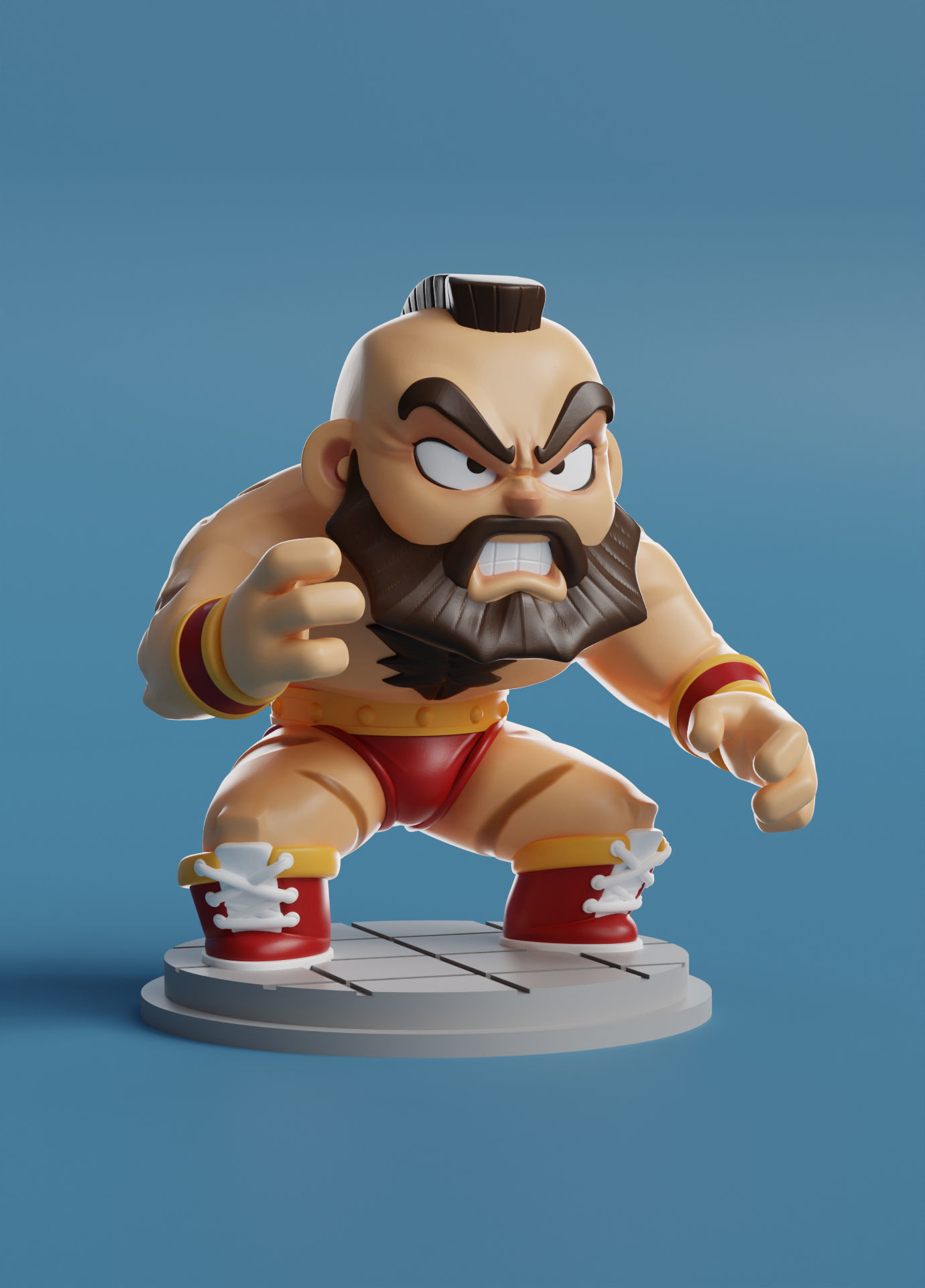 ZANGIEF- STREET FIGHTER - chibi 3D print model_3