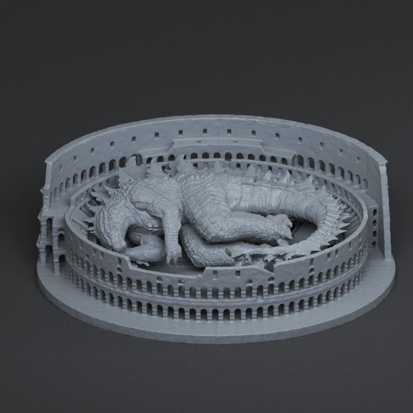 GODZILLA EVOLVED SLEEP COLISEUM - NEW EMPIRE- 3D model 3D printable ...