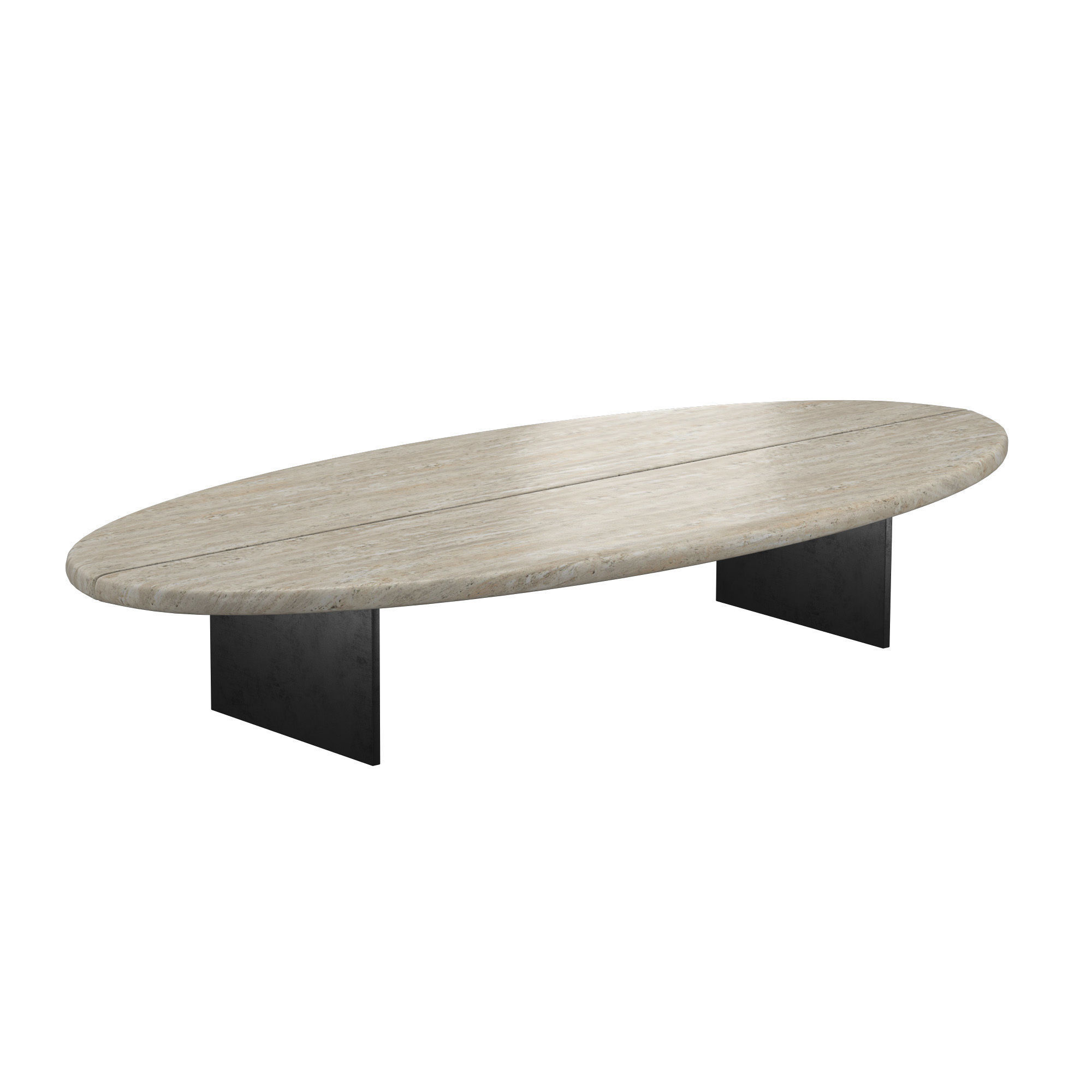 WHITE PEBBLE COFFEE TABLE 3D model_1