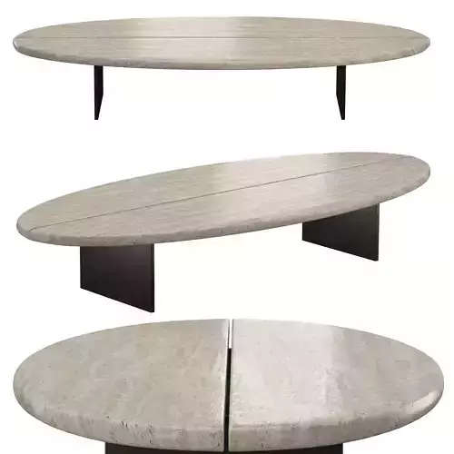 WHITE PEBBLE COFFEE TABLE 3D model
