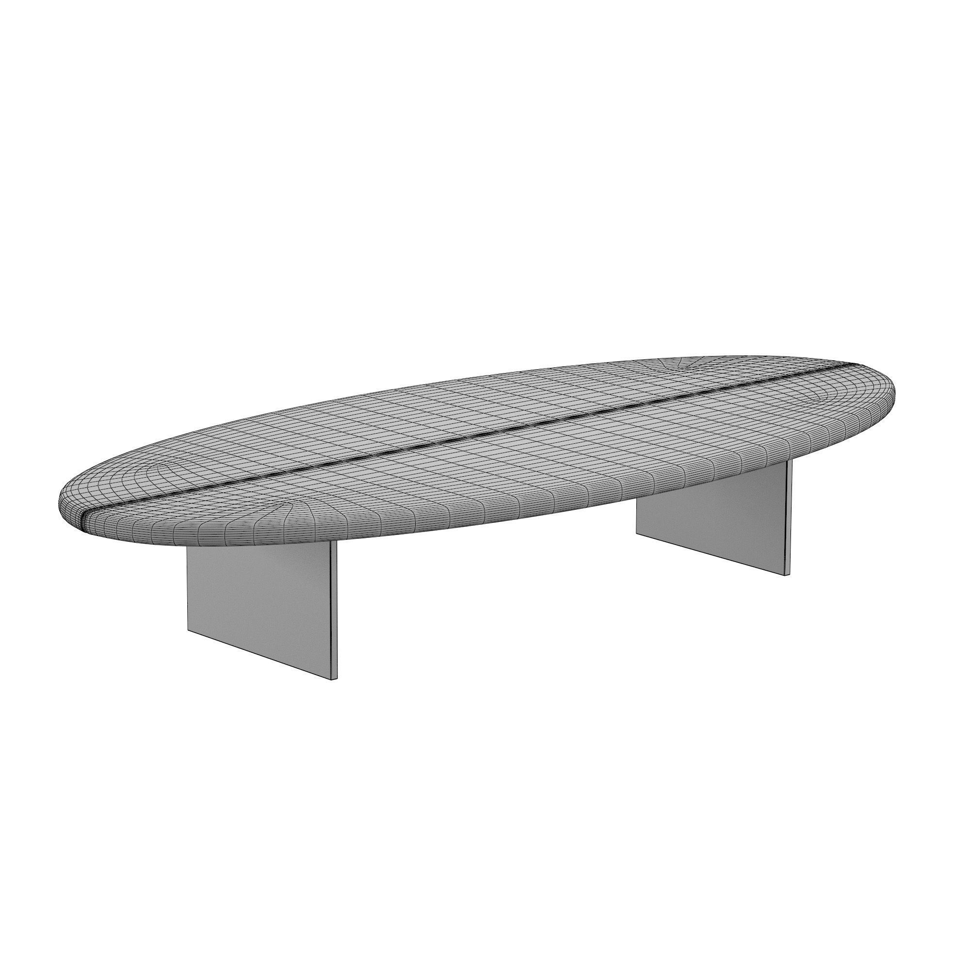 WHITE PEBBLE COFFEE TABLE 3D model_5