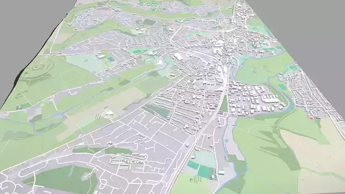 Cityscape Solisbury United Kingdom 3D model