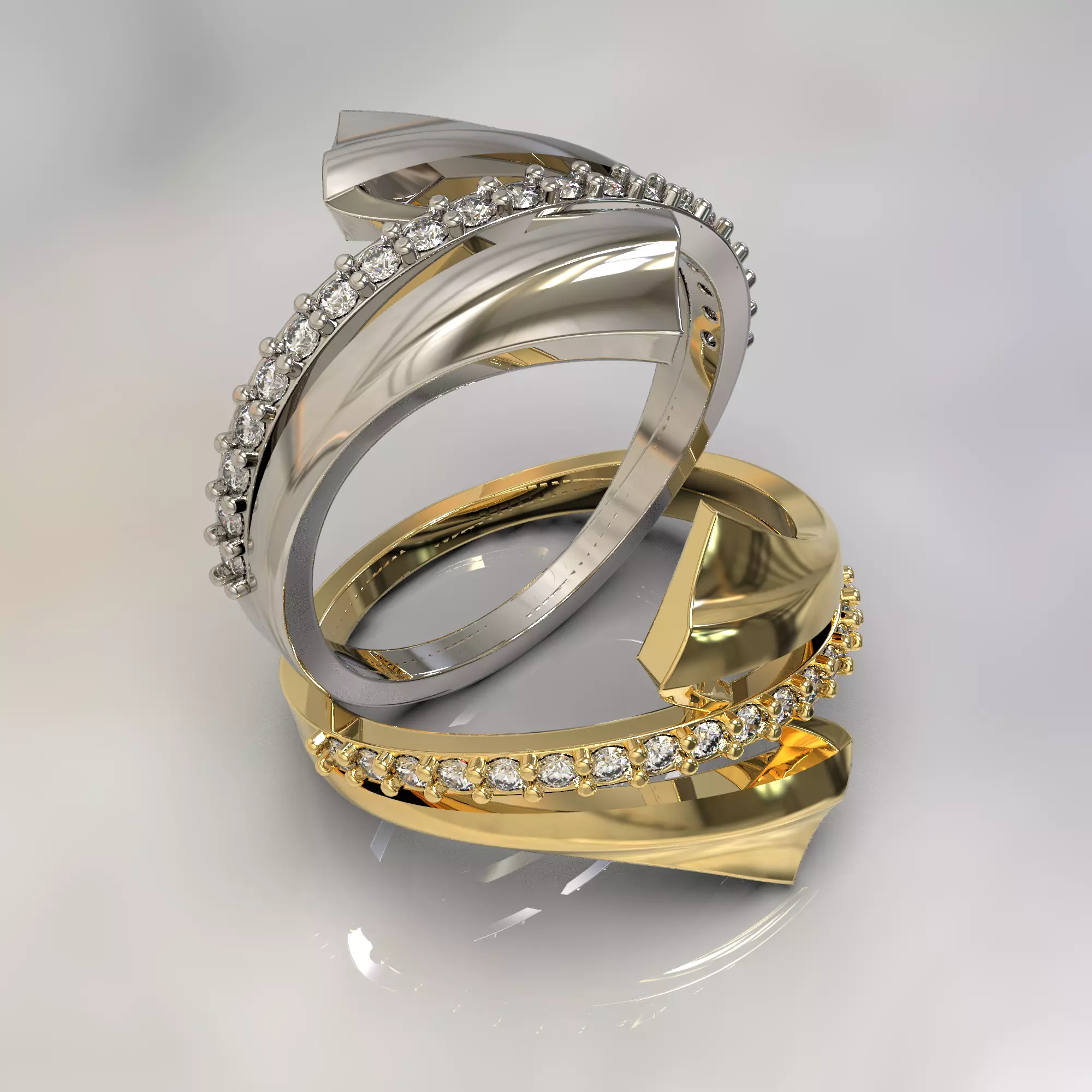 Printing 3d file jewelry design ring gems 015ct 3D print model