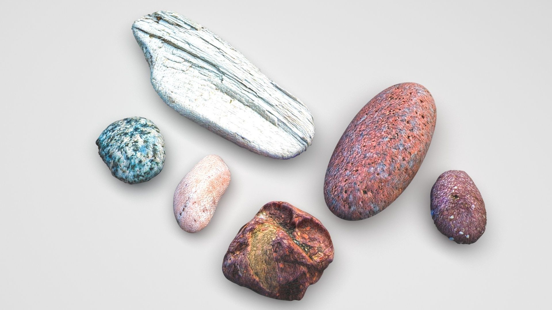 Rocks Set 3D model_1