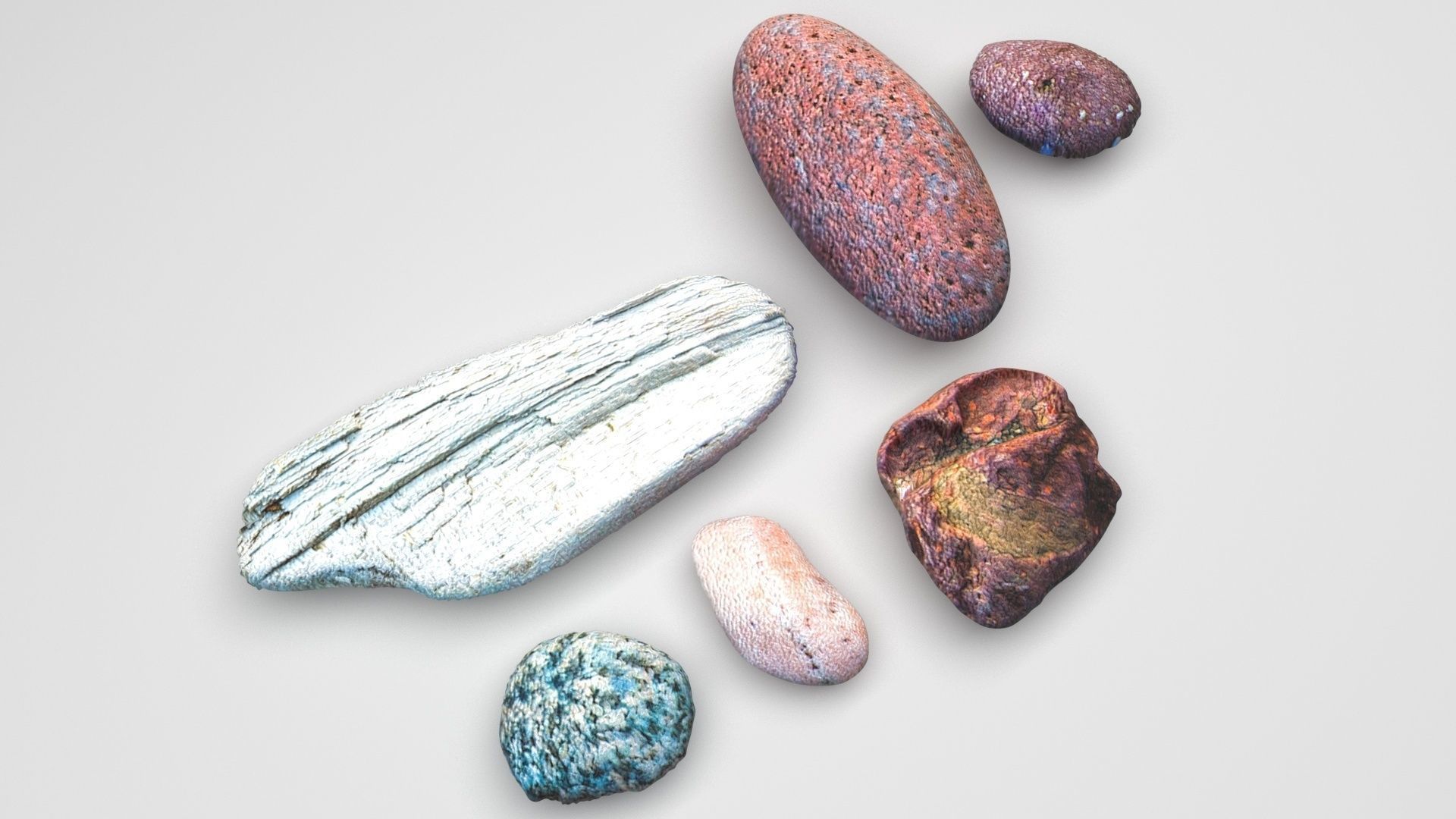 Rocks Set 3D model_4