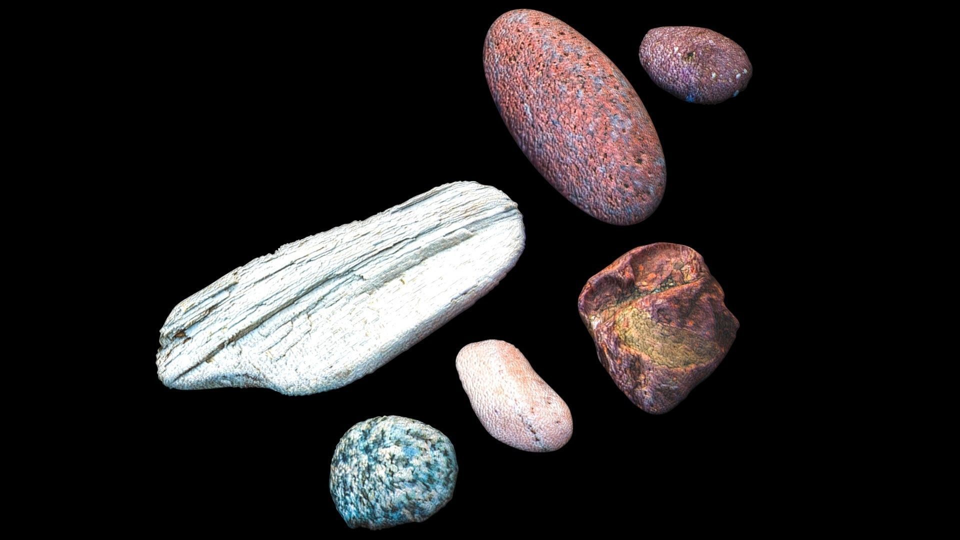 Rocks Set 3D model_6