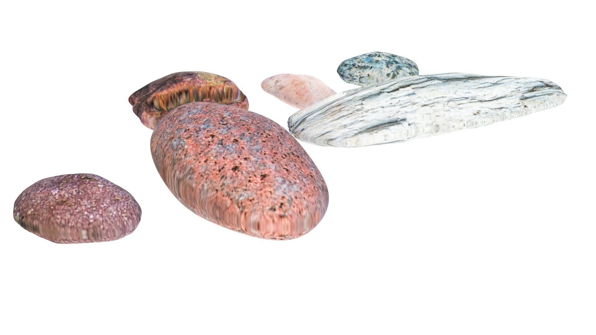 Rocks Set 3D model_9