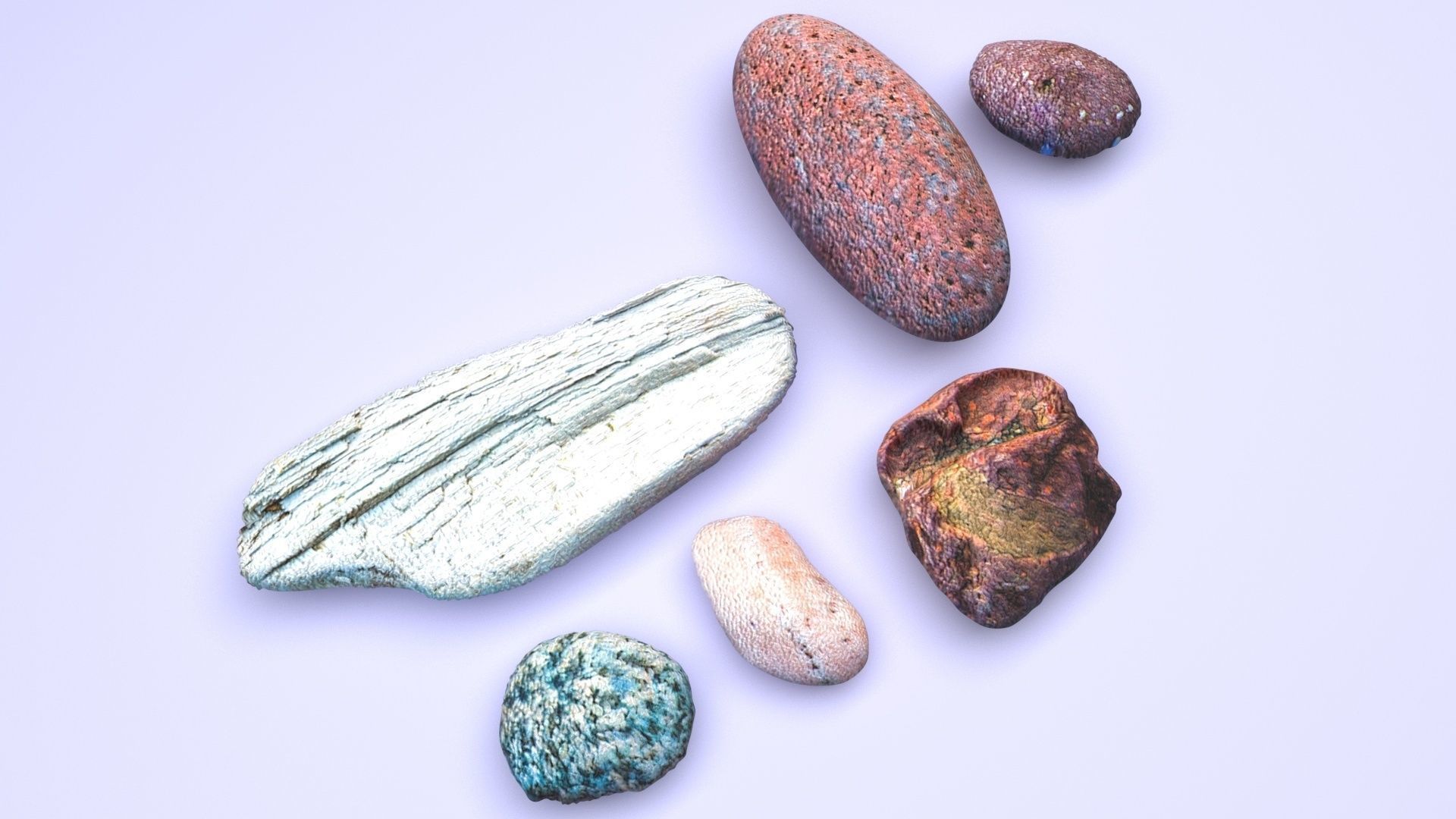 Rocks Set 3D model_5