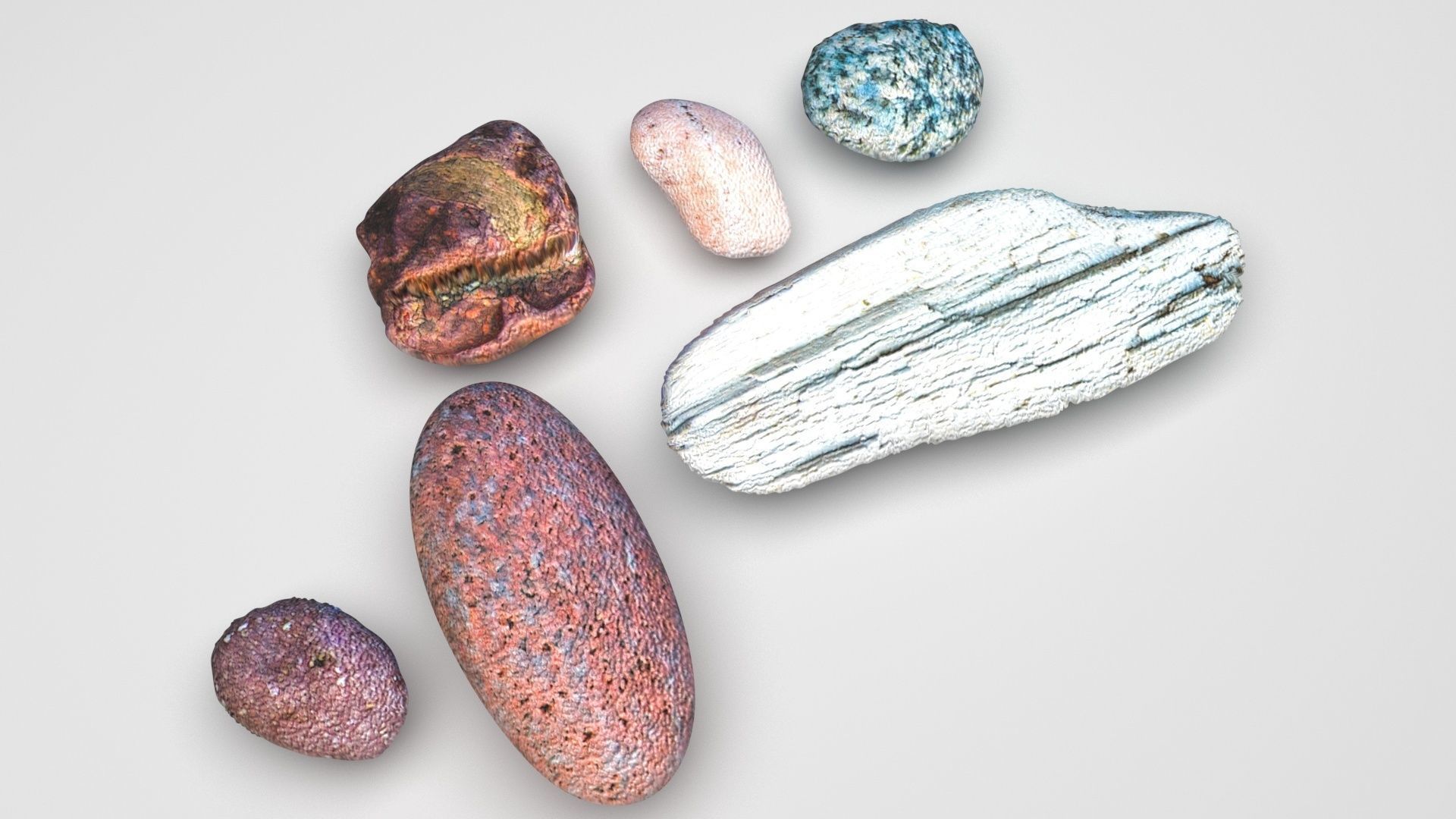 Rocks Set 3D model_2