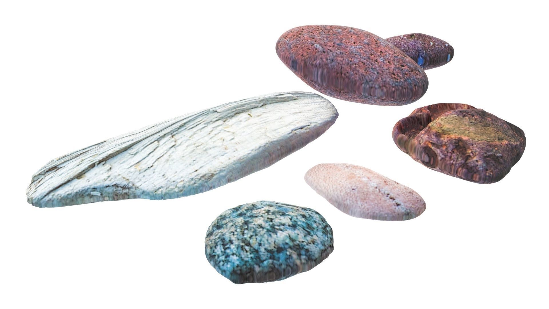 Rocks Set 3D model_7
