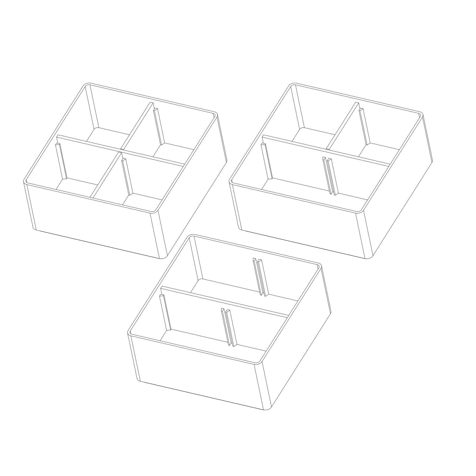Sorting box 124 x 124 x 56 for 3D Print model 3D print model_2
