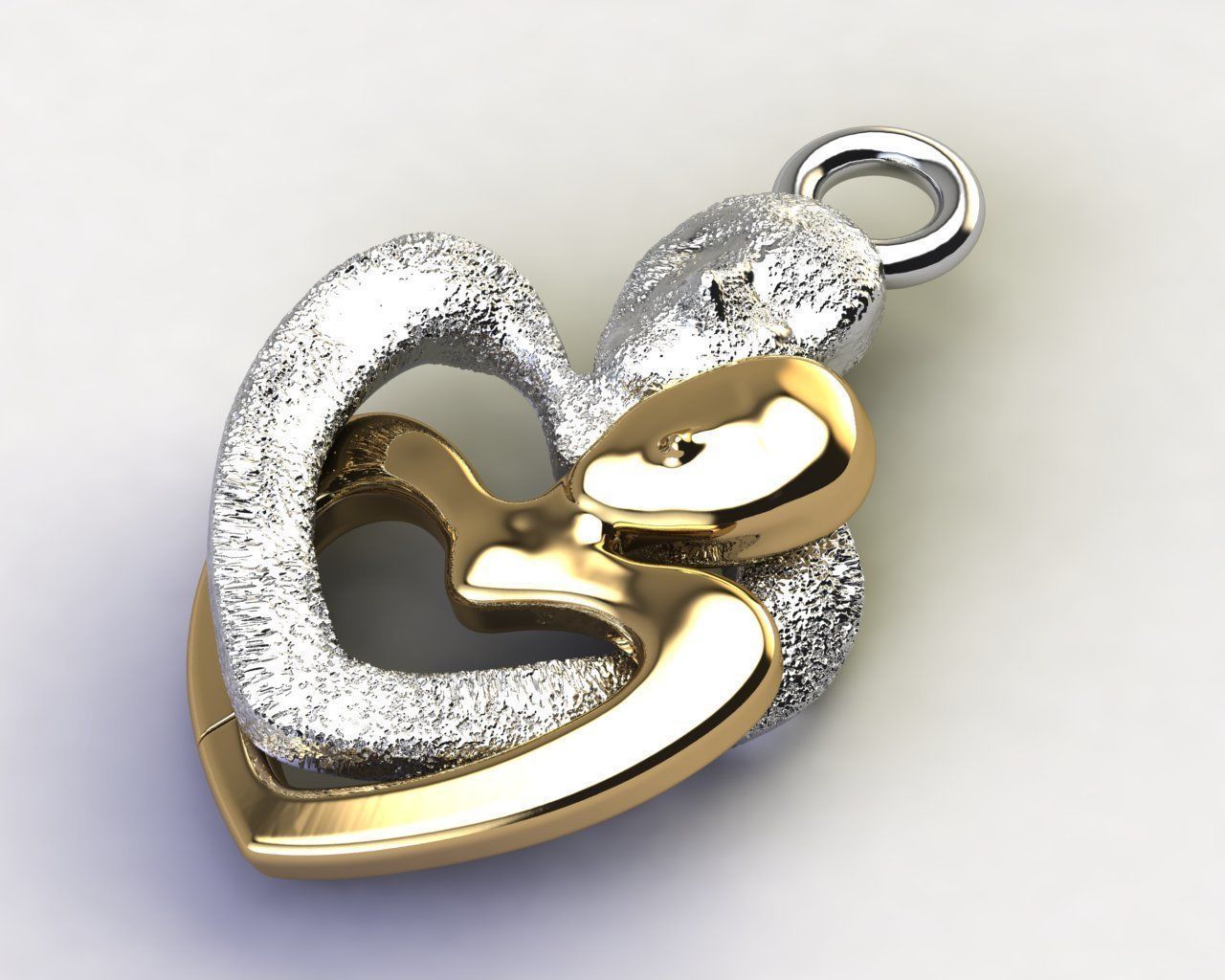 Pendant Embrace 3D print model_1