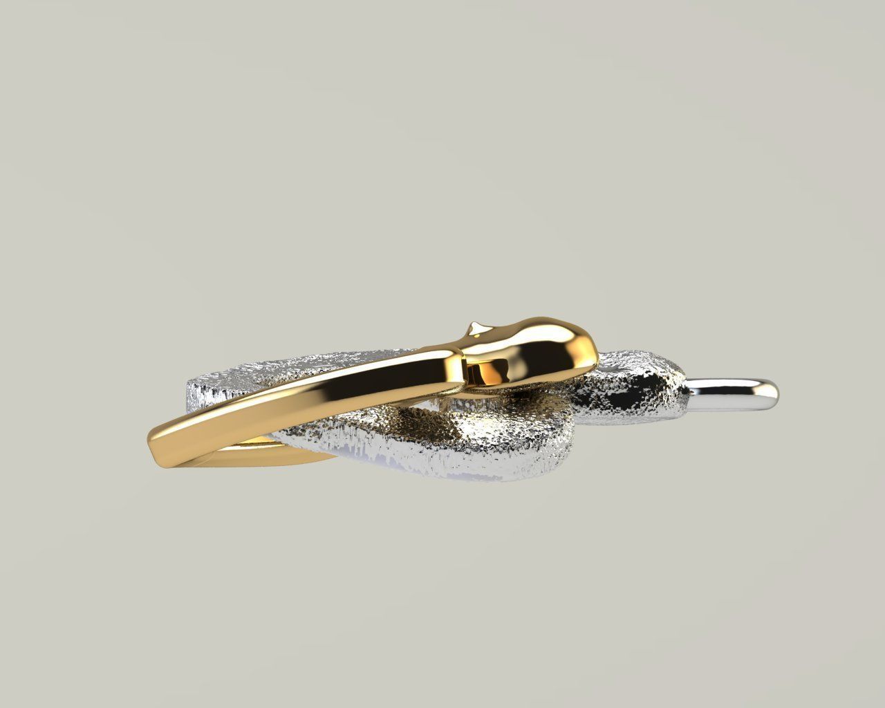 Pendant Embrace 3D print model_3